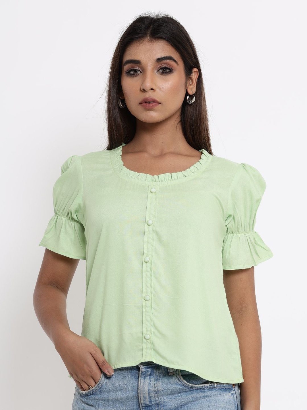 

Label Tamanna Rungta Green Top