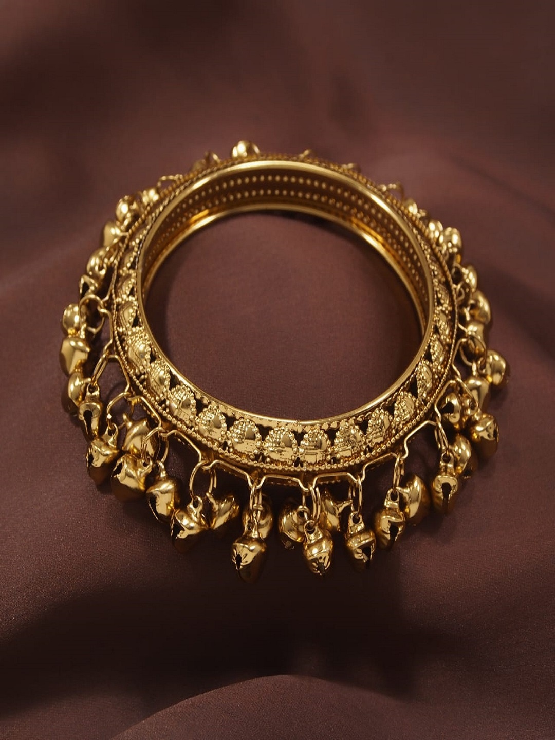 

I Jewels Gold Plated Ghungroo Handcrafted Bangle