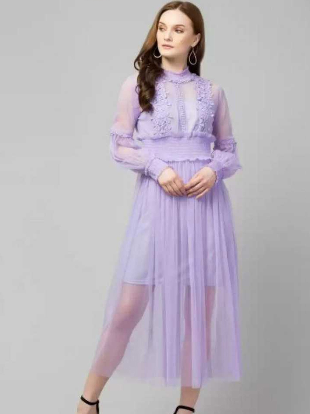 

La Aimee Purple Midi Dress