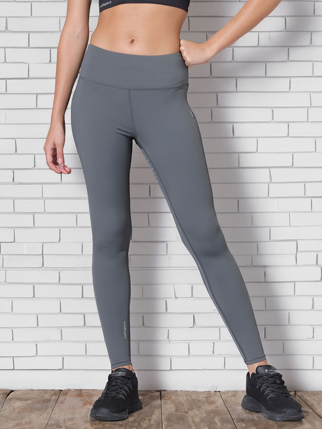 

CULT Women Absolute Fit Solid Tights, Grey
