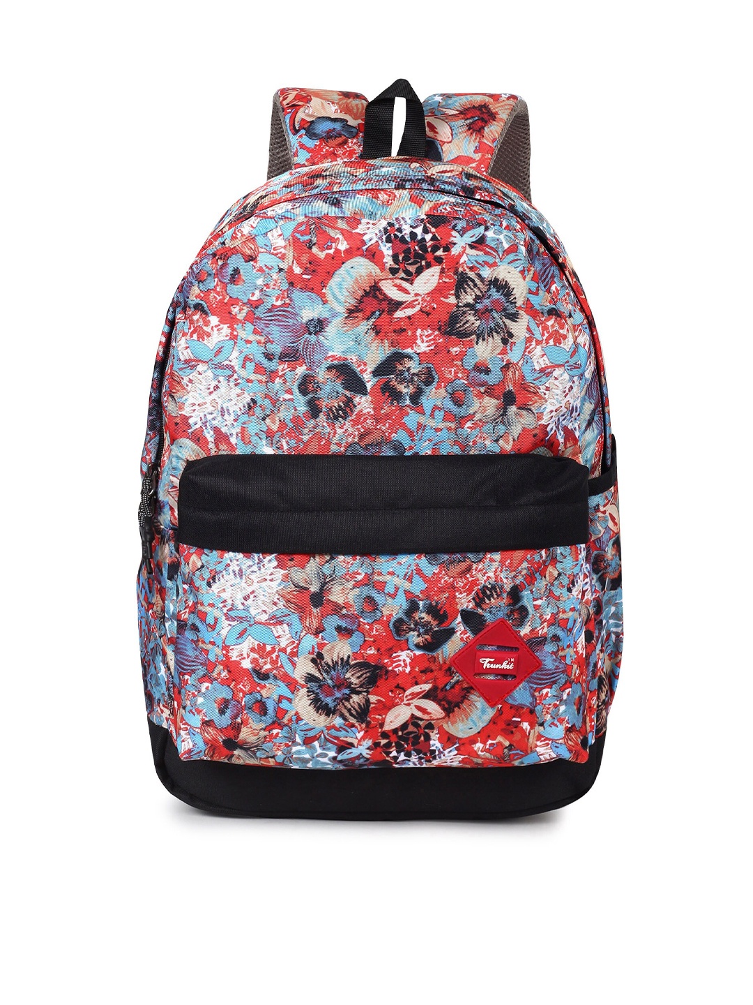 

TRUNKIT Unisex Blue & Red Graphic Backpack