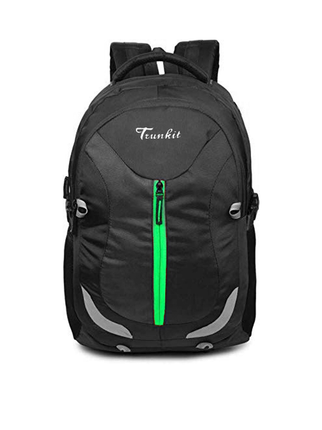 

TRUNKIT Unisex Black & Green Solid Backpack