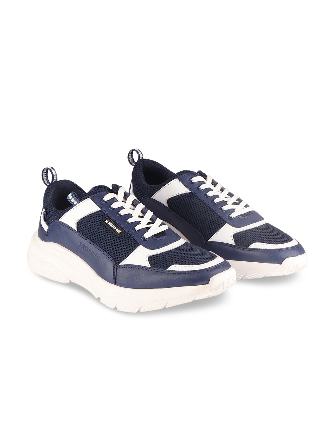 

Red Chief Men Blue Colourblocked Leather Sneakers