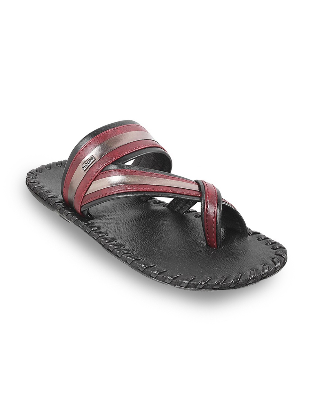 

Mochi Men Black Leather Comfort Sandals