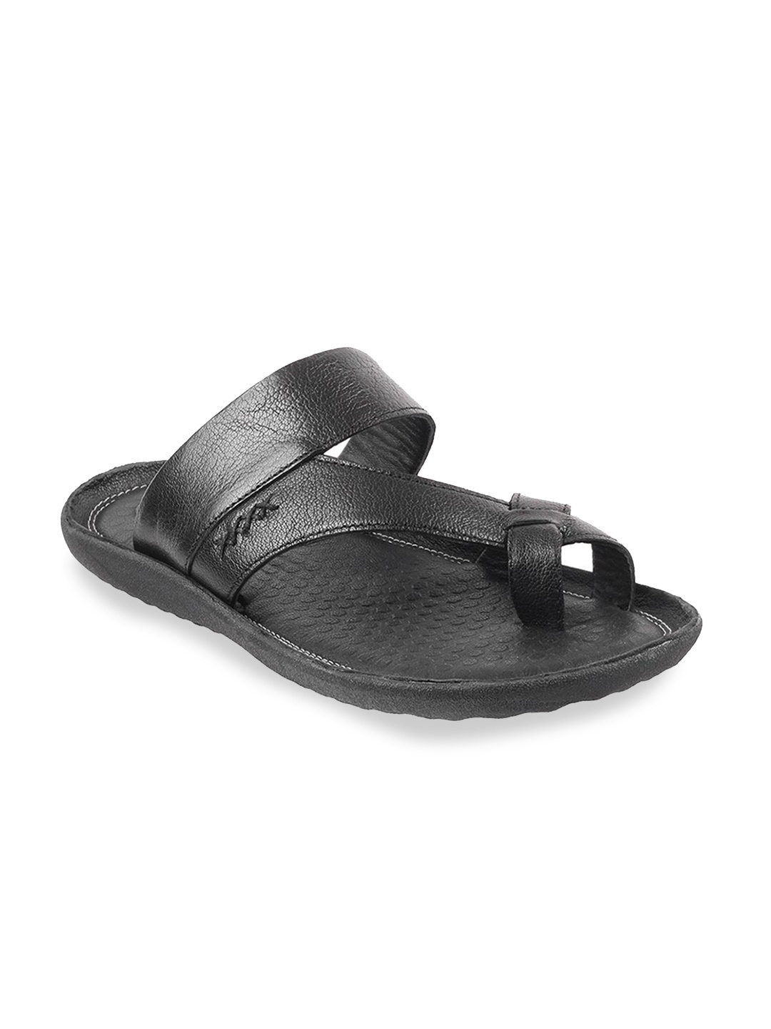 

Mochi Men Black Leather Comfort Sandals