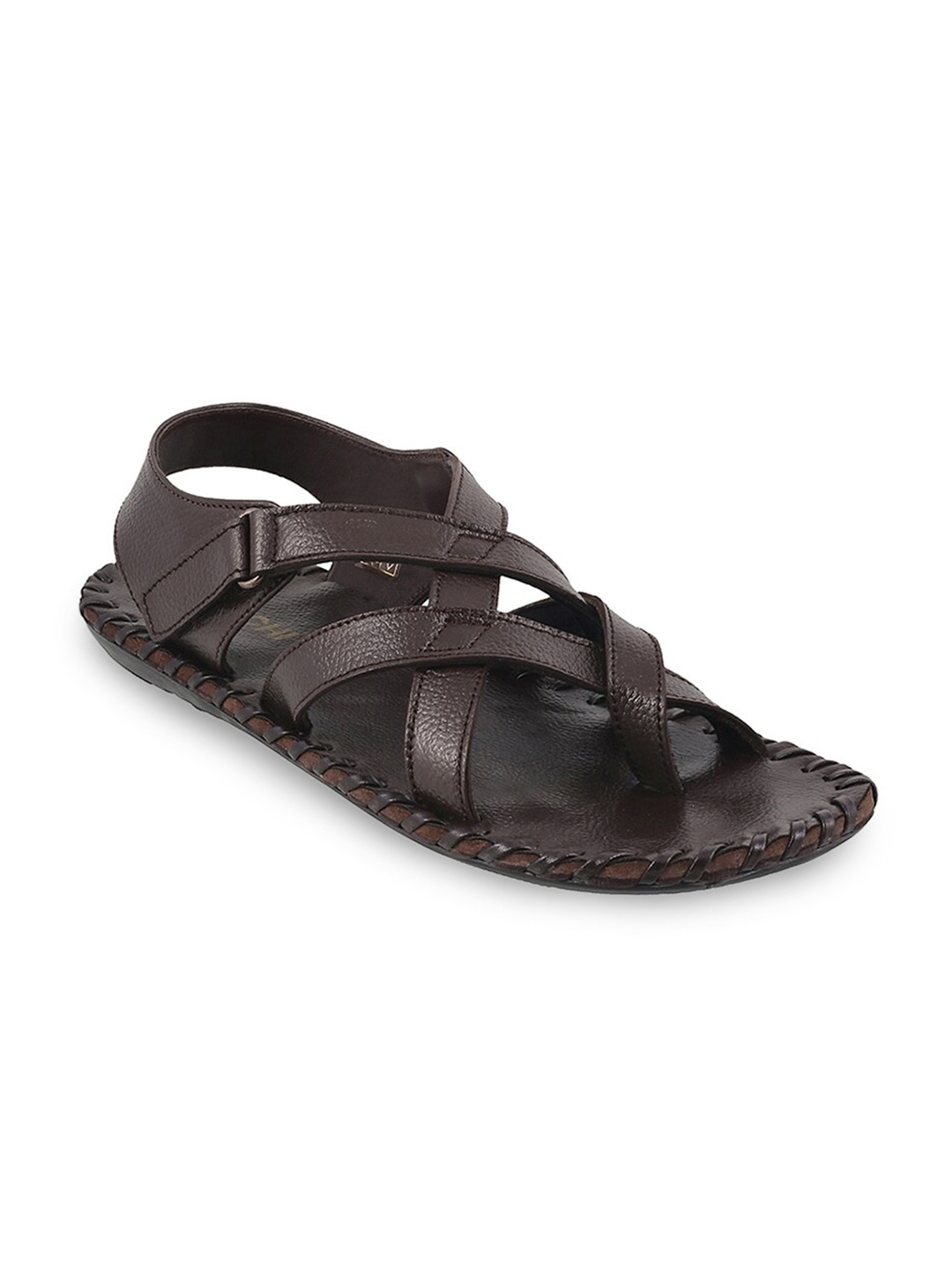 

Mochi Men Brown Leather Comfort Sandals