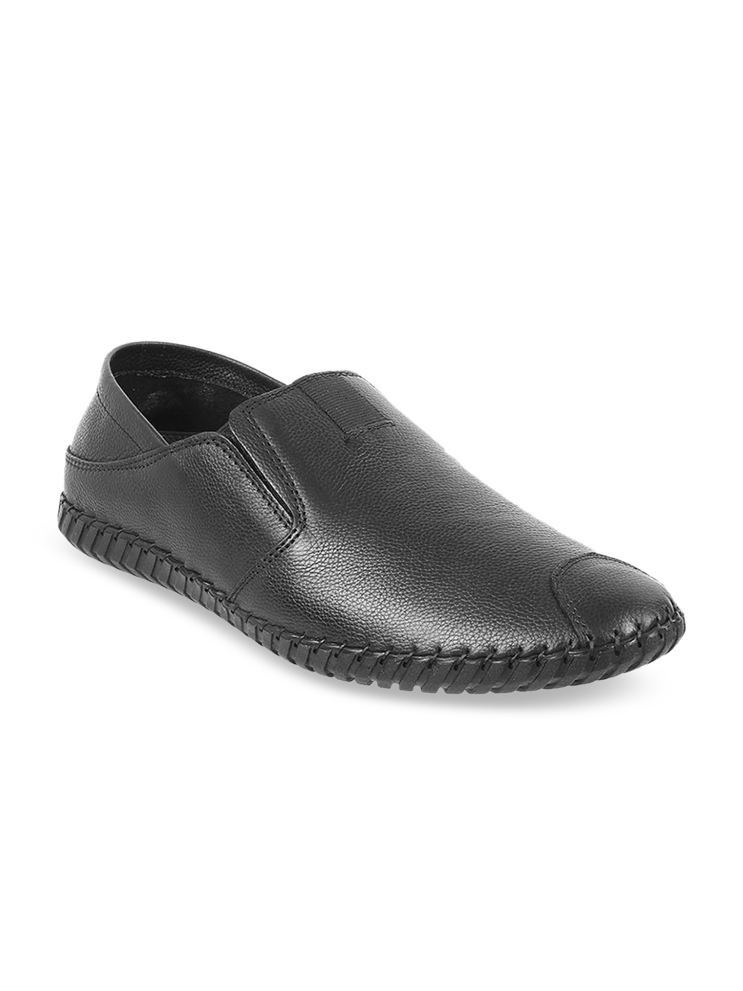 

Mochi Men Black Leather Loafers