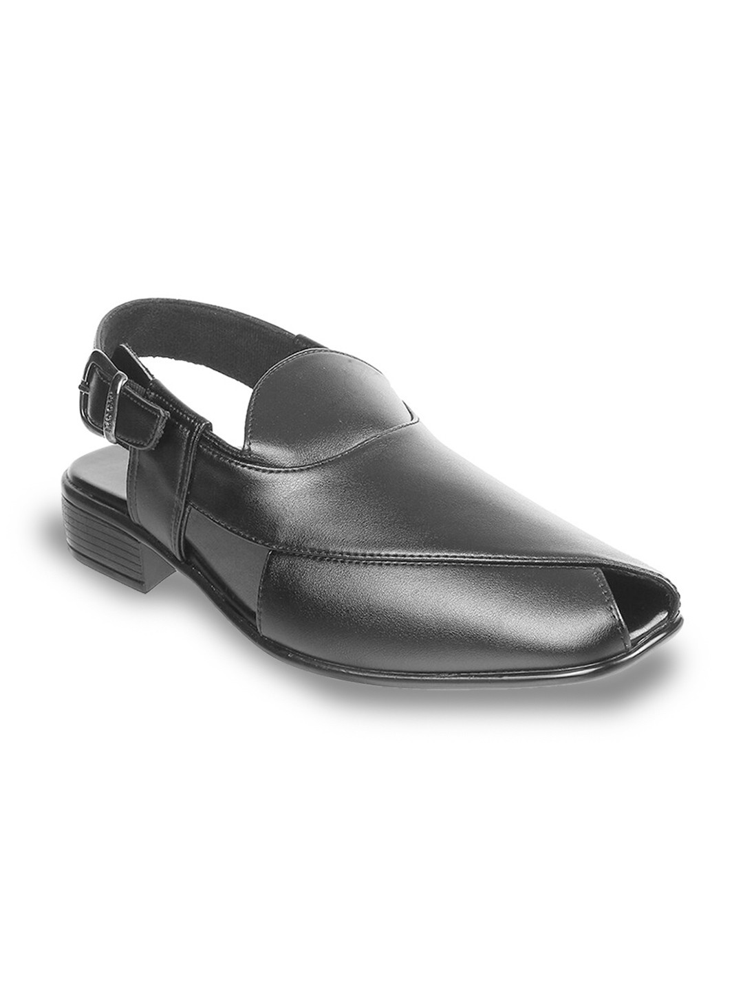 

Mochi Men Black Shoe-Style Sandals