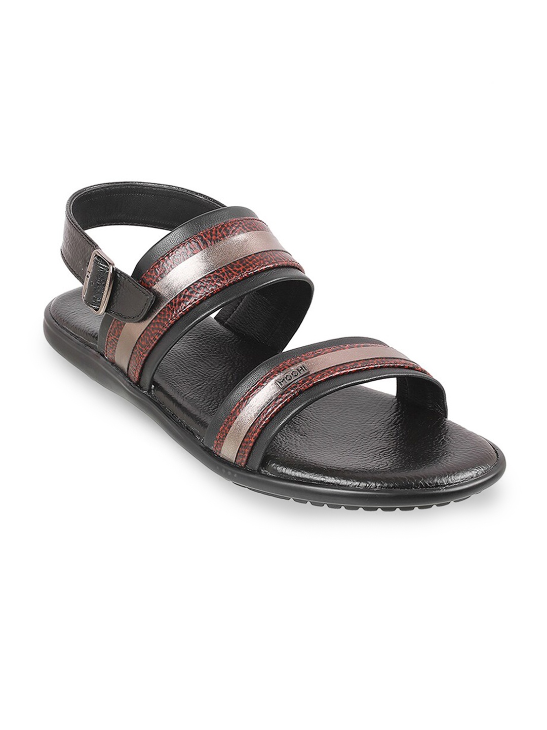 

Mochi Men Black Leather Comfort Sandals