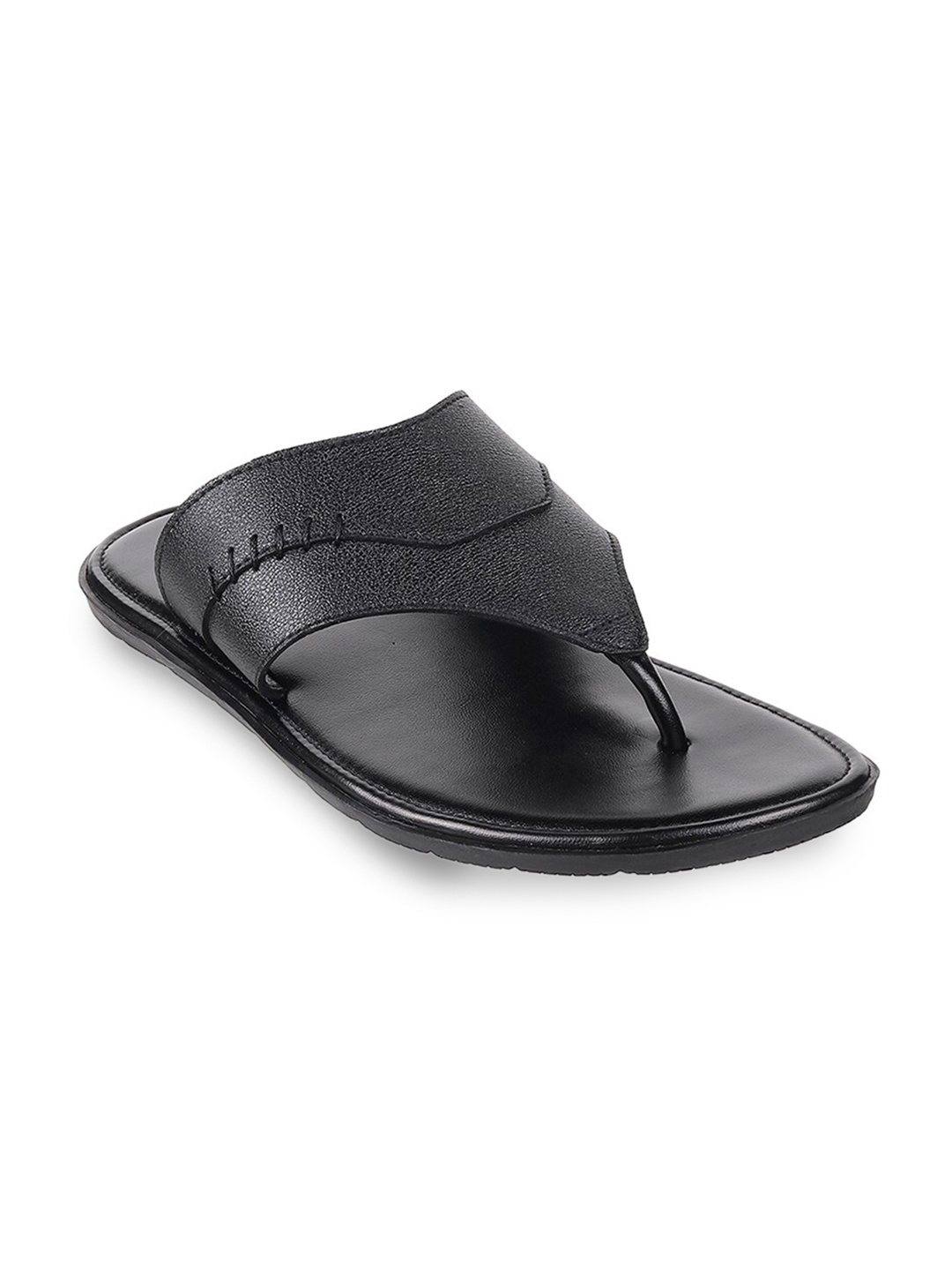 

Mochi Men Black Leather Comfort Sandals