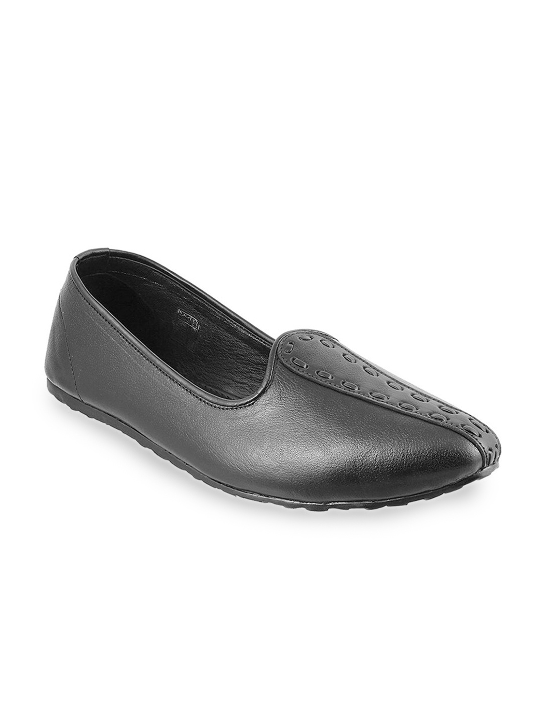 

Mochi Men Black Leather Mojaris