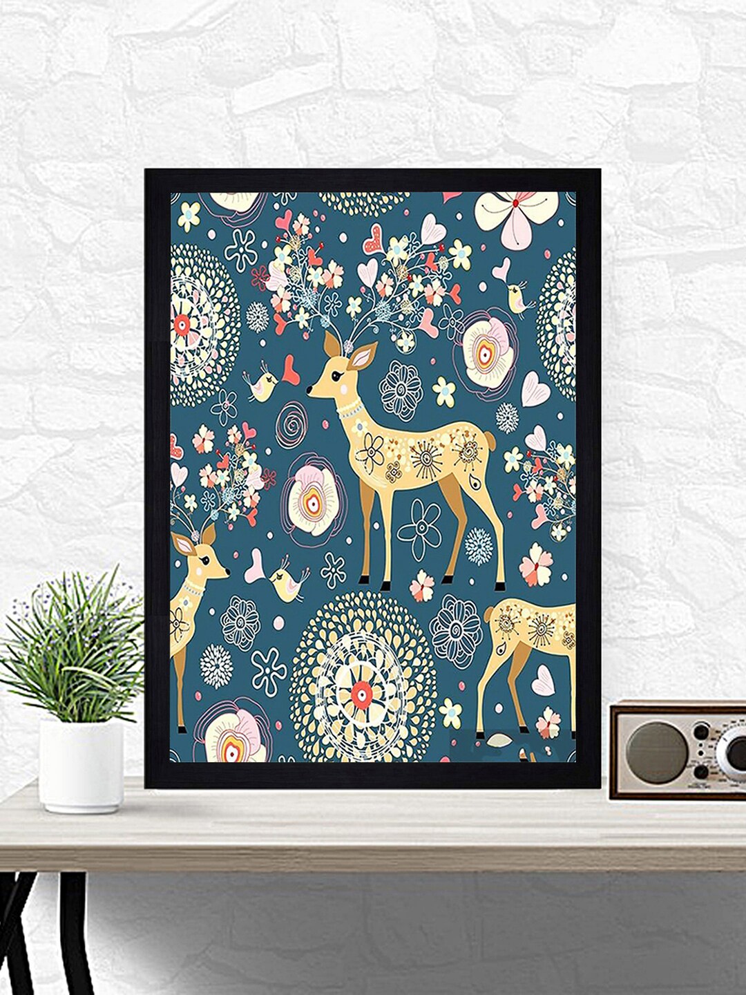 

Gallery99 Multicolored Jungle View Texture Paper Framed Wall Art, Multi