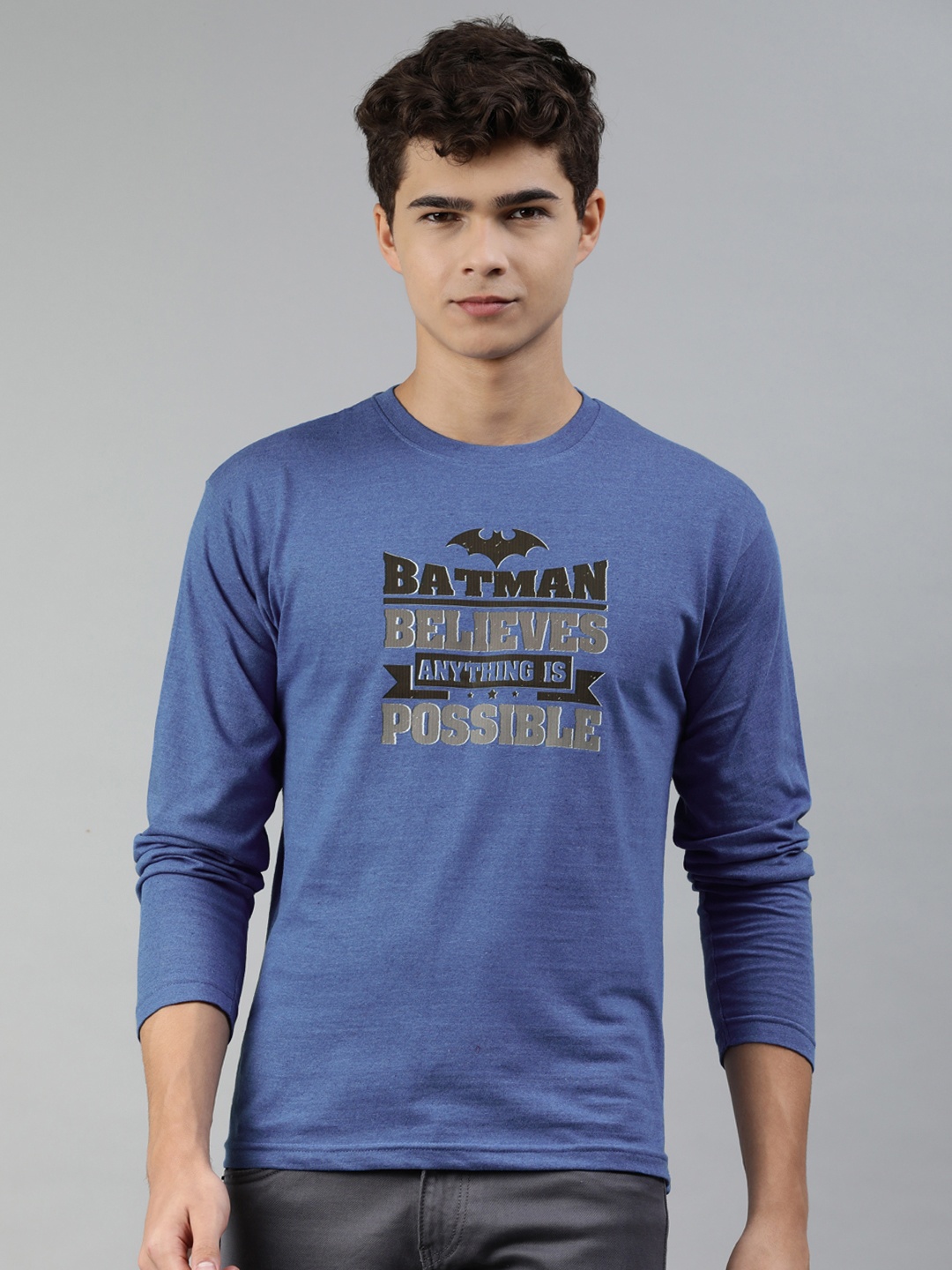 

Jolie robe Men Blue Batman Printed T-shirt