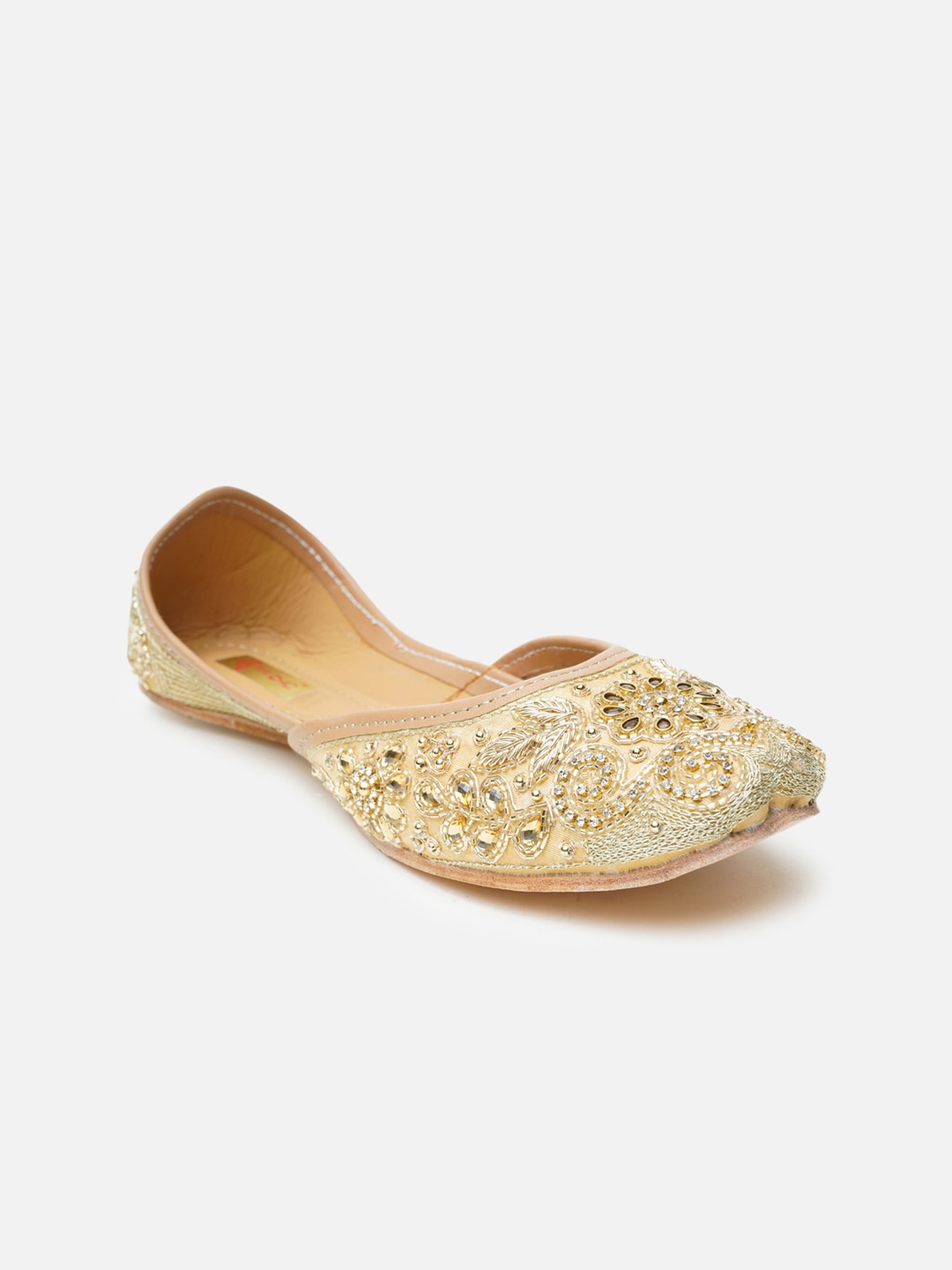 

Ta Chic Women Gold-Toned Ethnic Embellished Flats