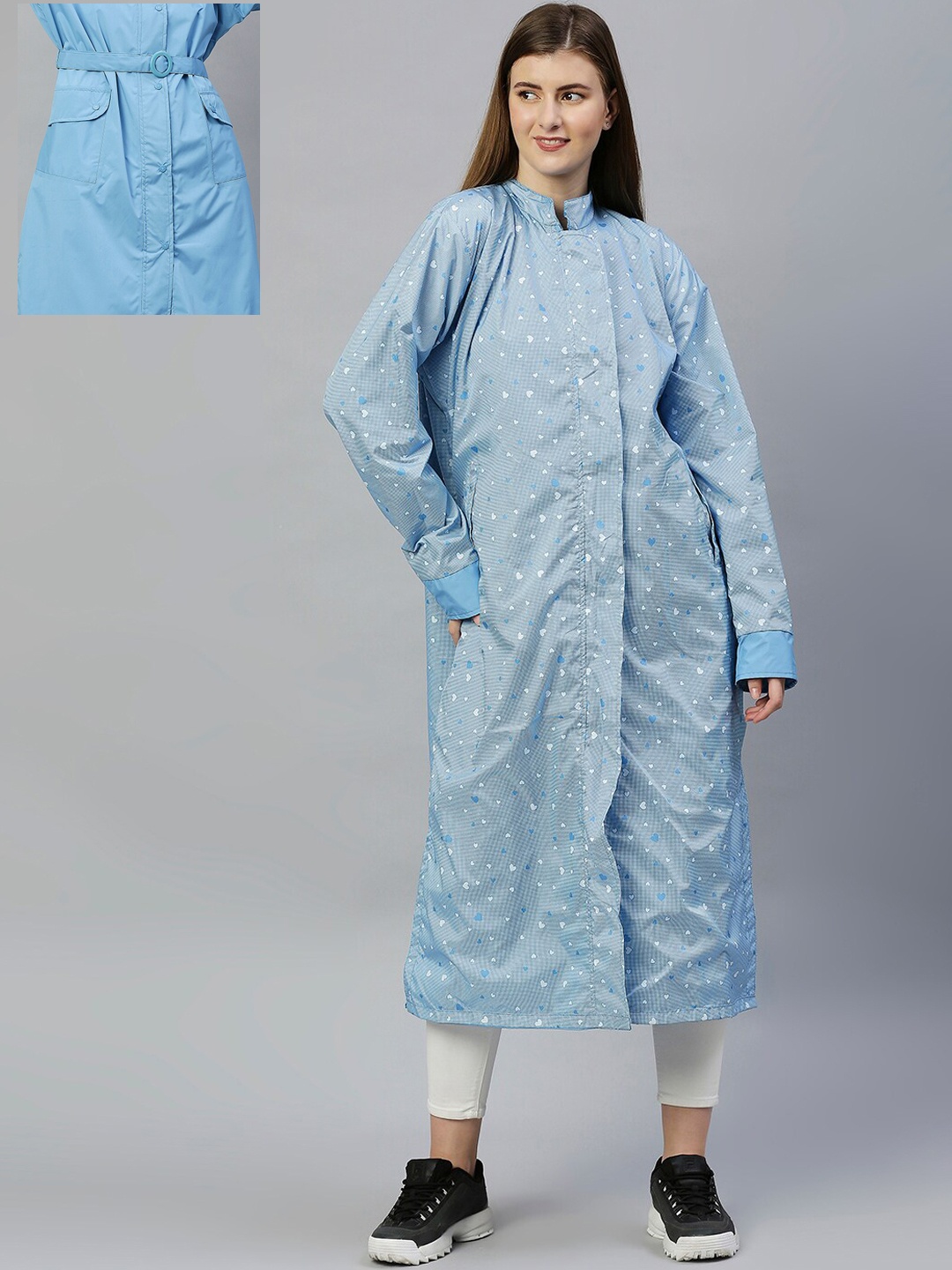 

Zeel Women Blue Solid Full Length Rain Jacket