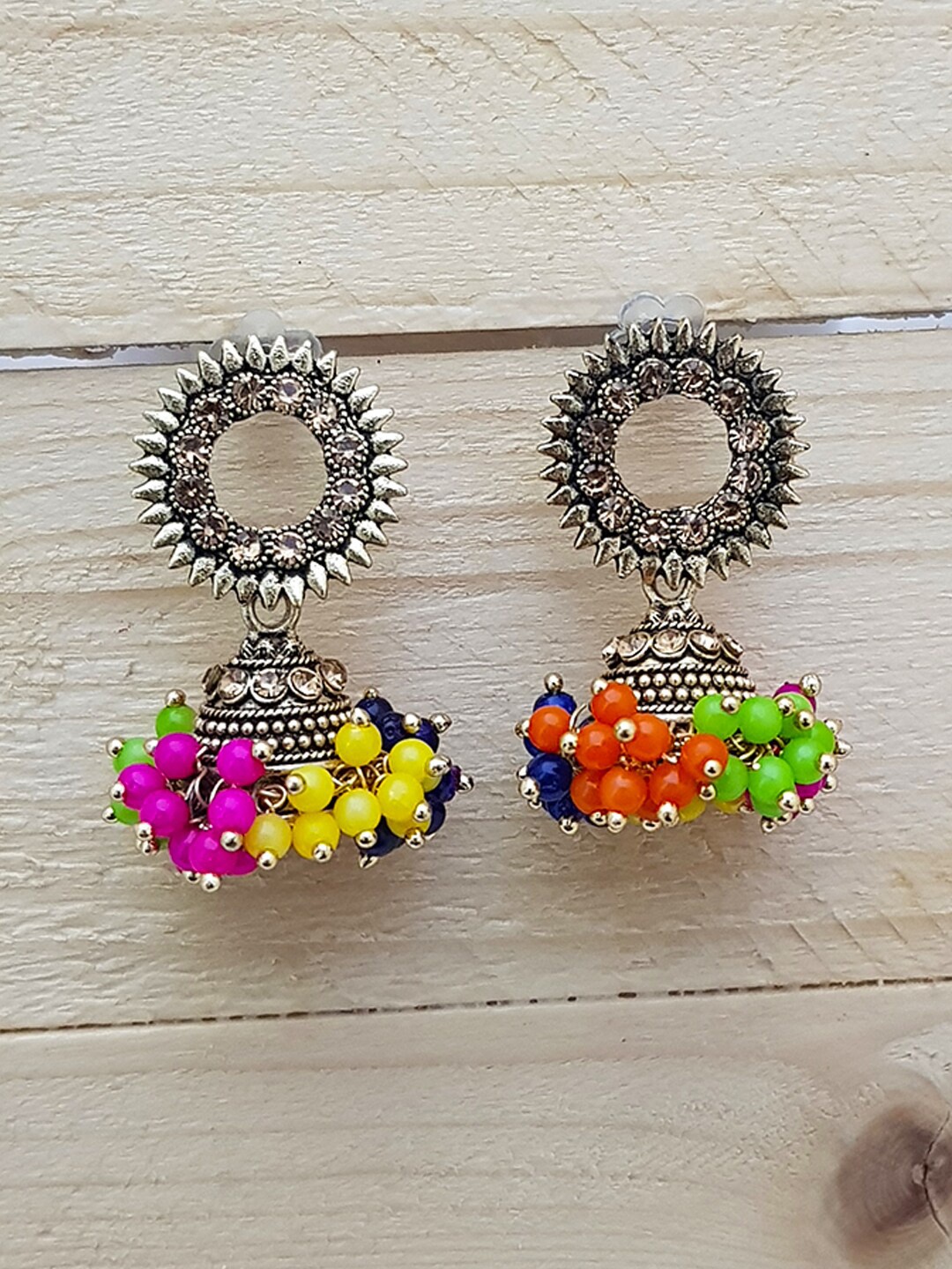 

GRIIHAM Multicoloured Contemporary Drop Earrings, Multi