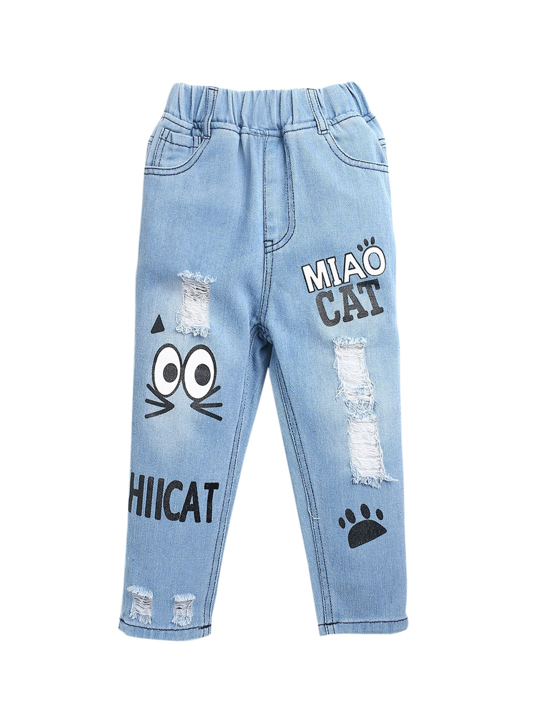 

Hopscotch Boys Blue Mildly Distressed Stretchable Jeans