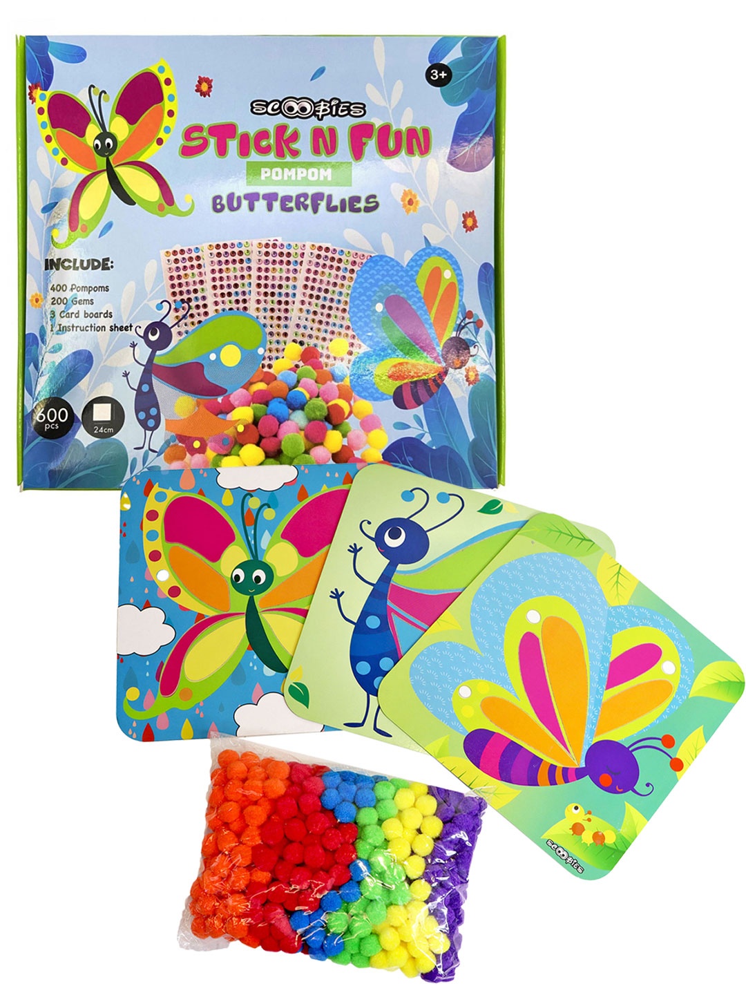 

SCOOBIES Multicoloured Pompom Art Set, Multi