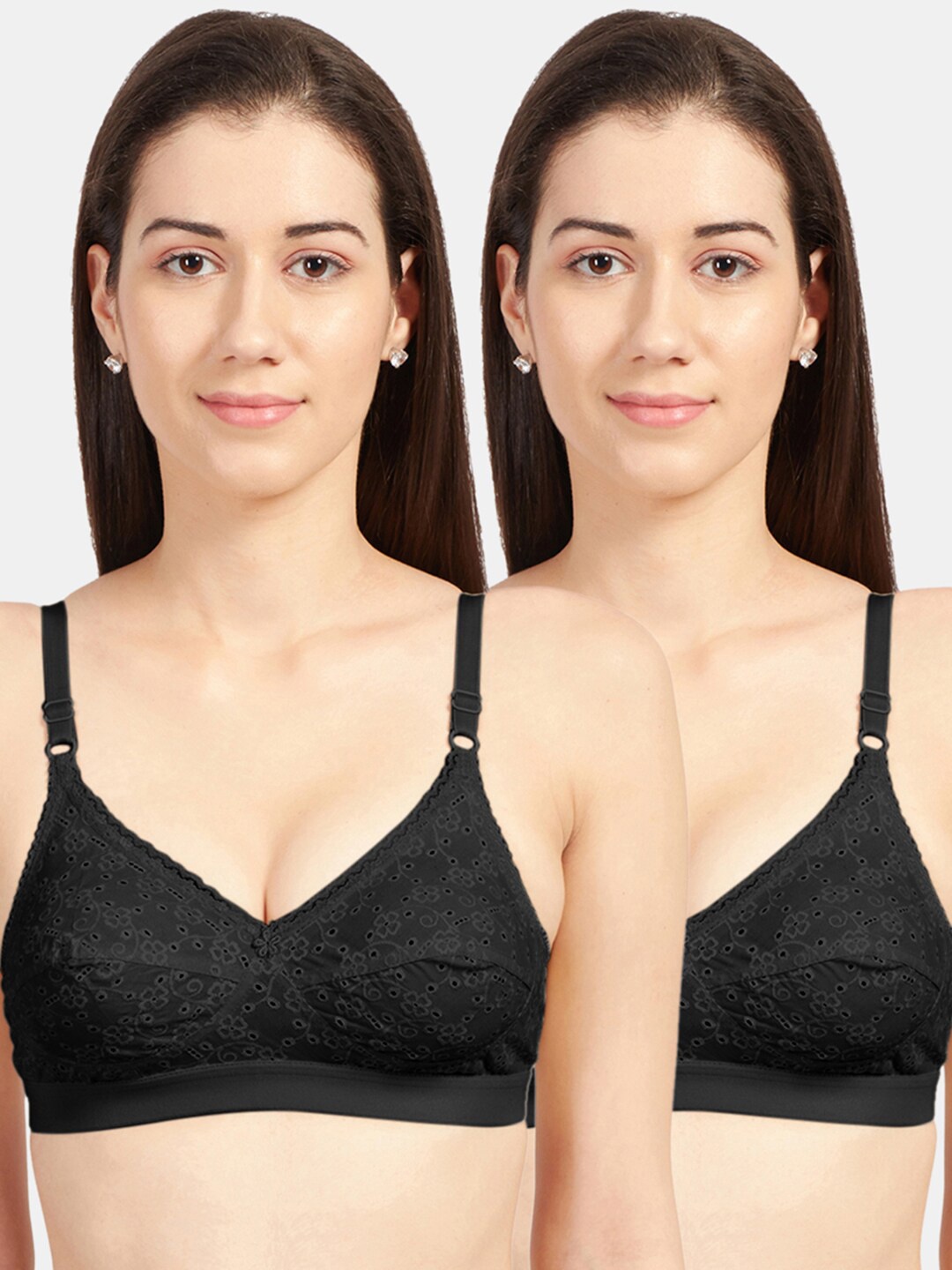 

Sonari Pack of 2 Black Regular Bra