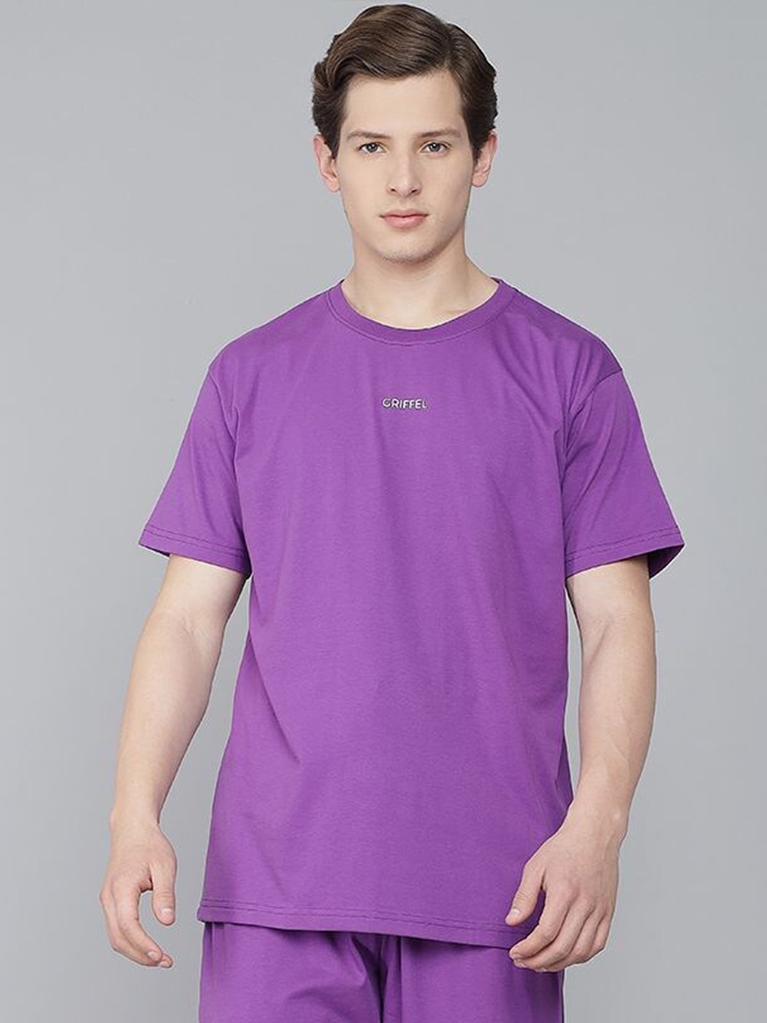 

GRIFFEL Men Purple T-shirt