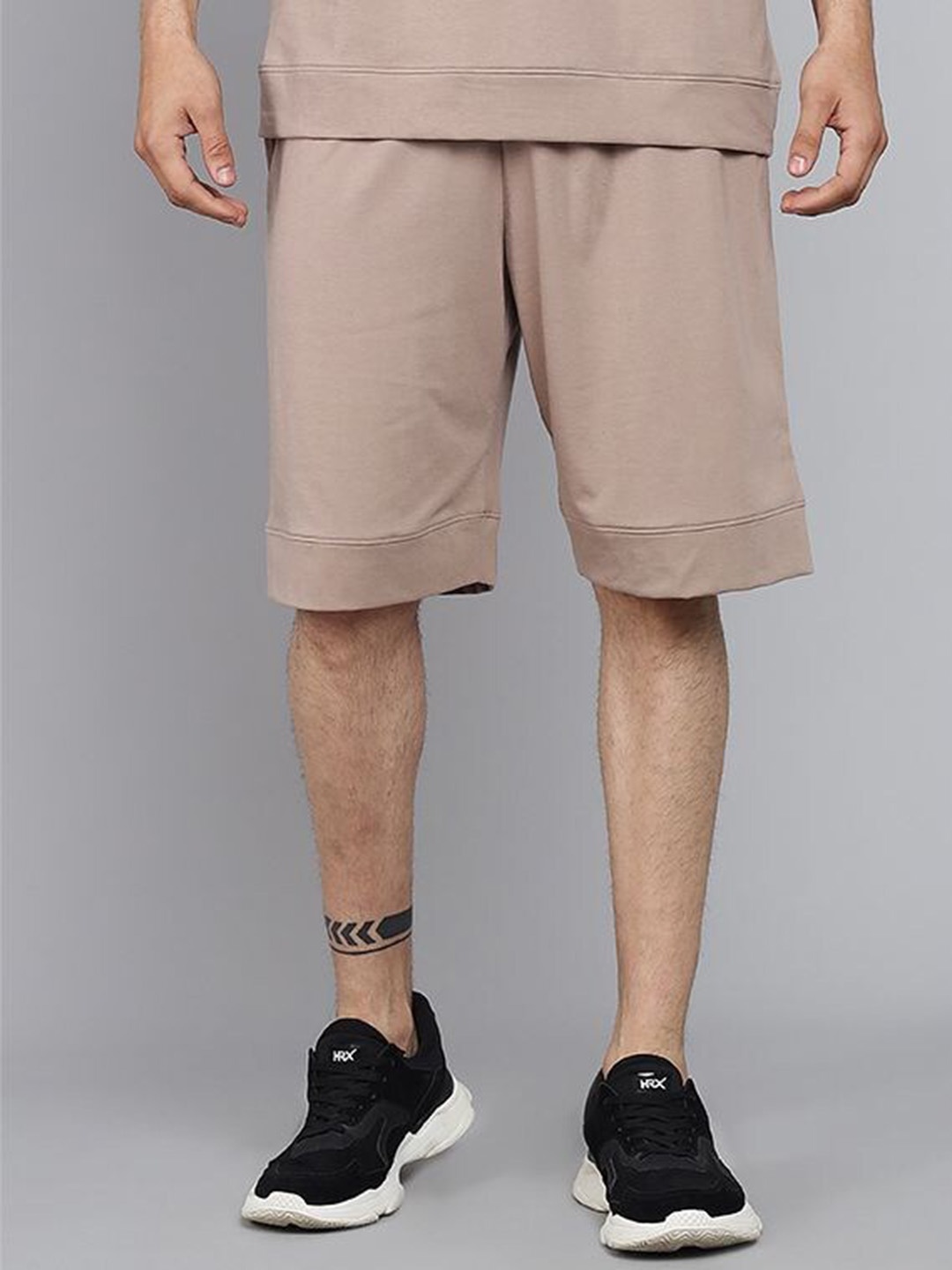 

GRIFFEL Men Tan Loose Fit Sports Shorts