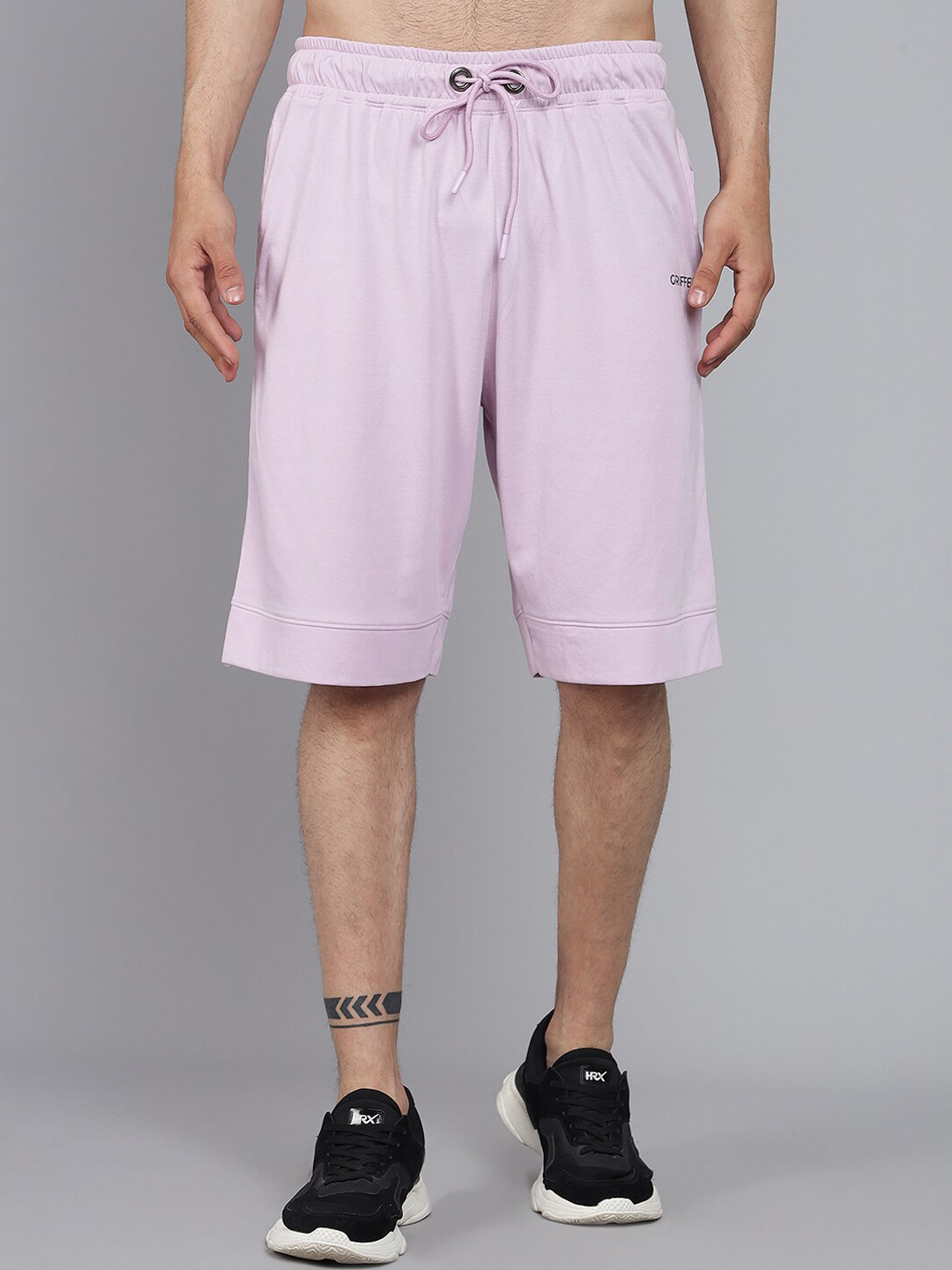 

GRIFFEL Men Lavender Loose Fit Sports Shorts