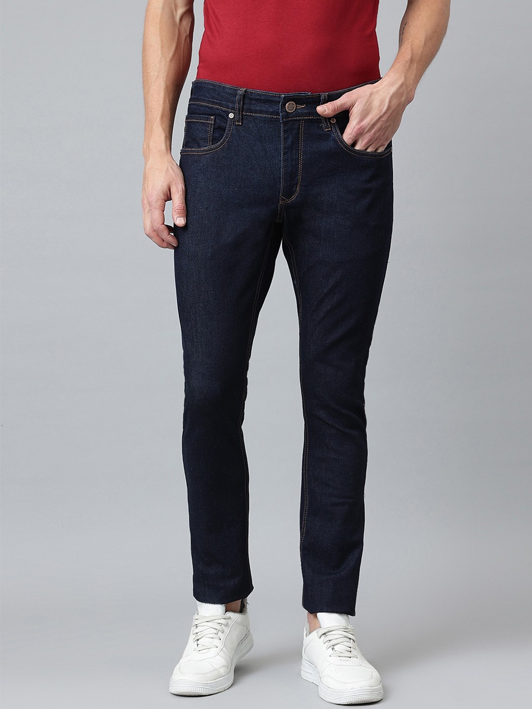 

Richlook Men Navy Blue Comfort Slim Fit Stretchable Jeans