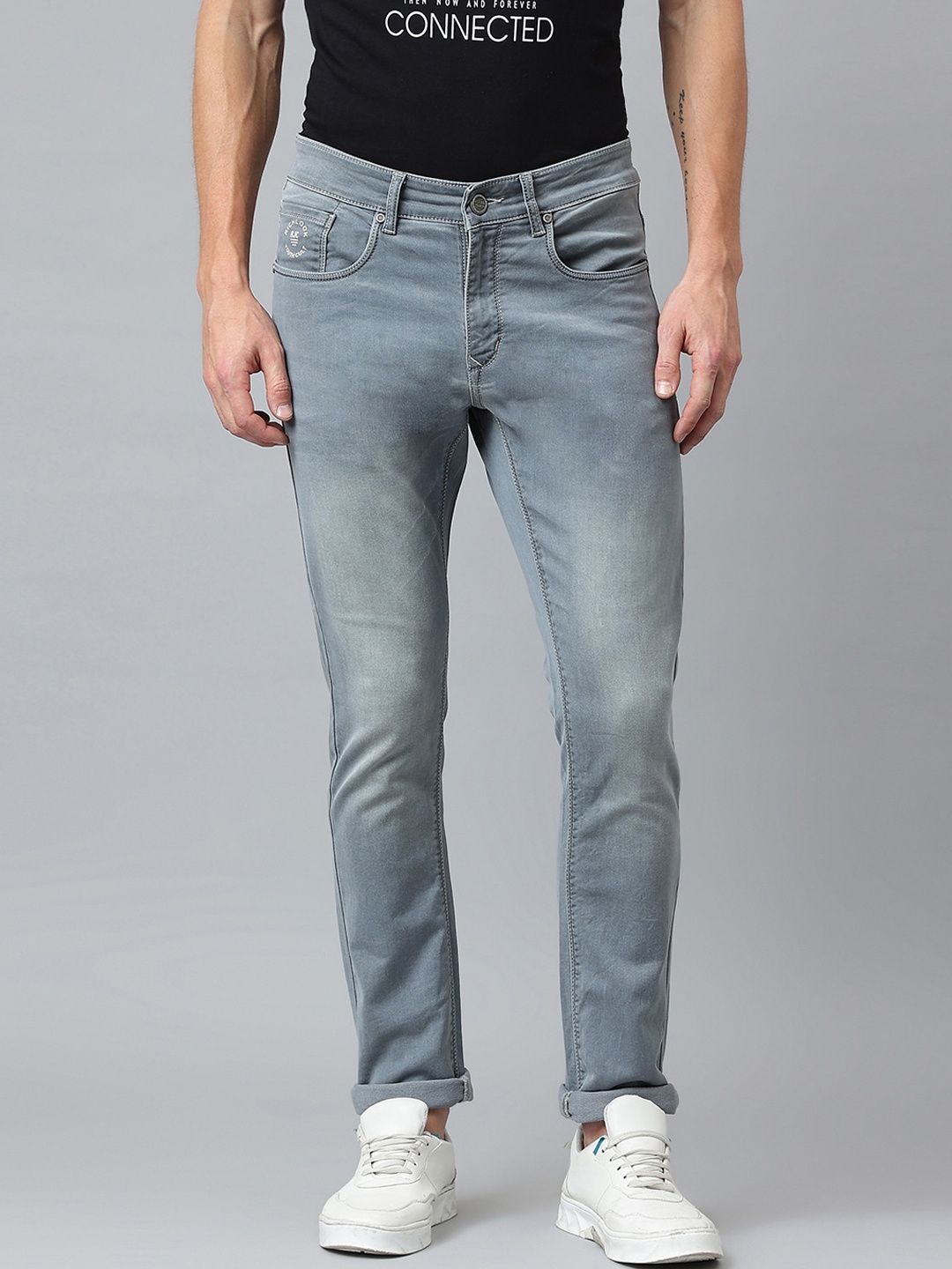 

Richlook Men Grey Comfort Slim Fit Light Fade Stretchable Jeans