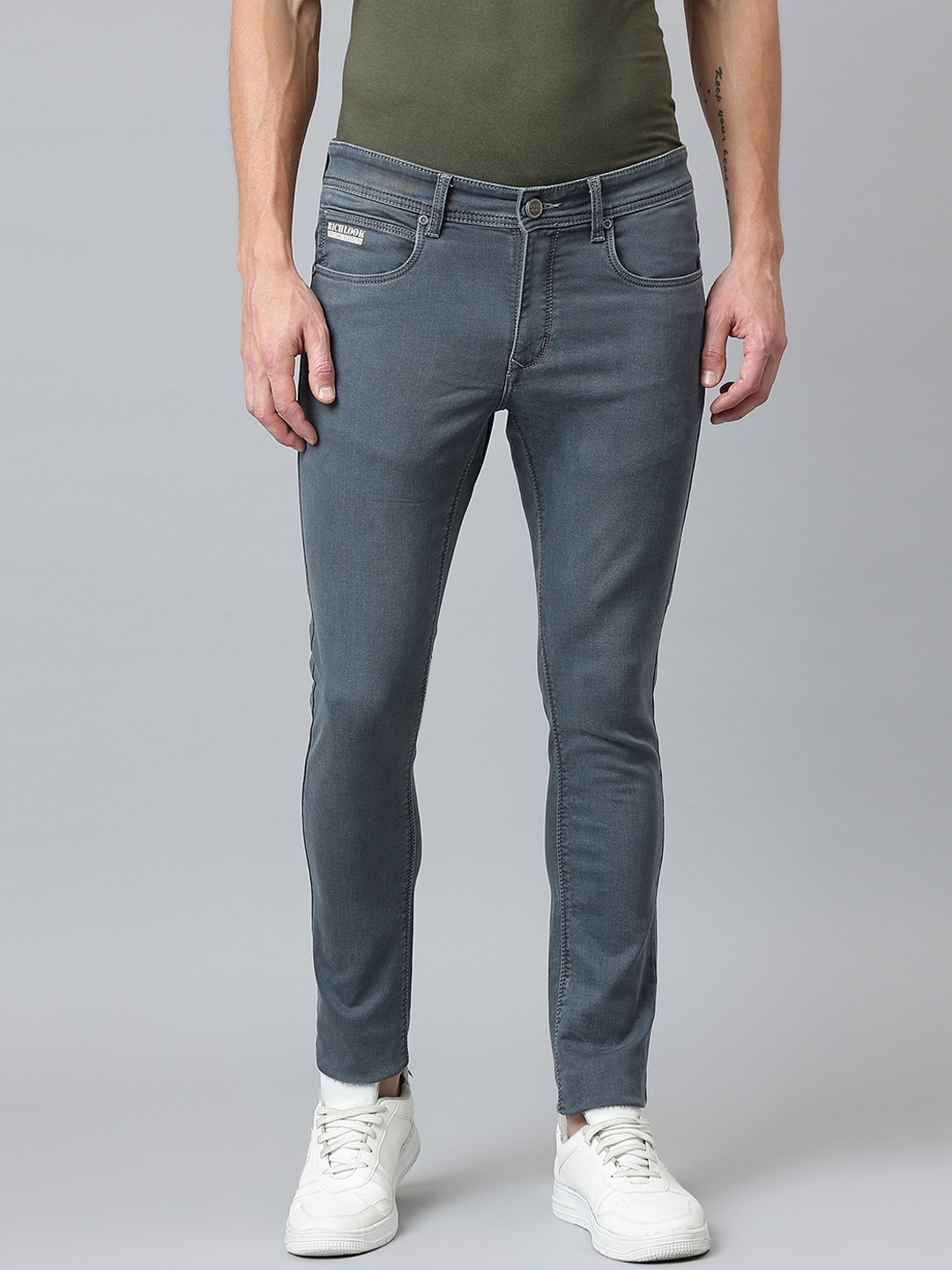 

Richlook Men Grey Comfort Slim Fit Stretchable Jeans