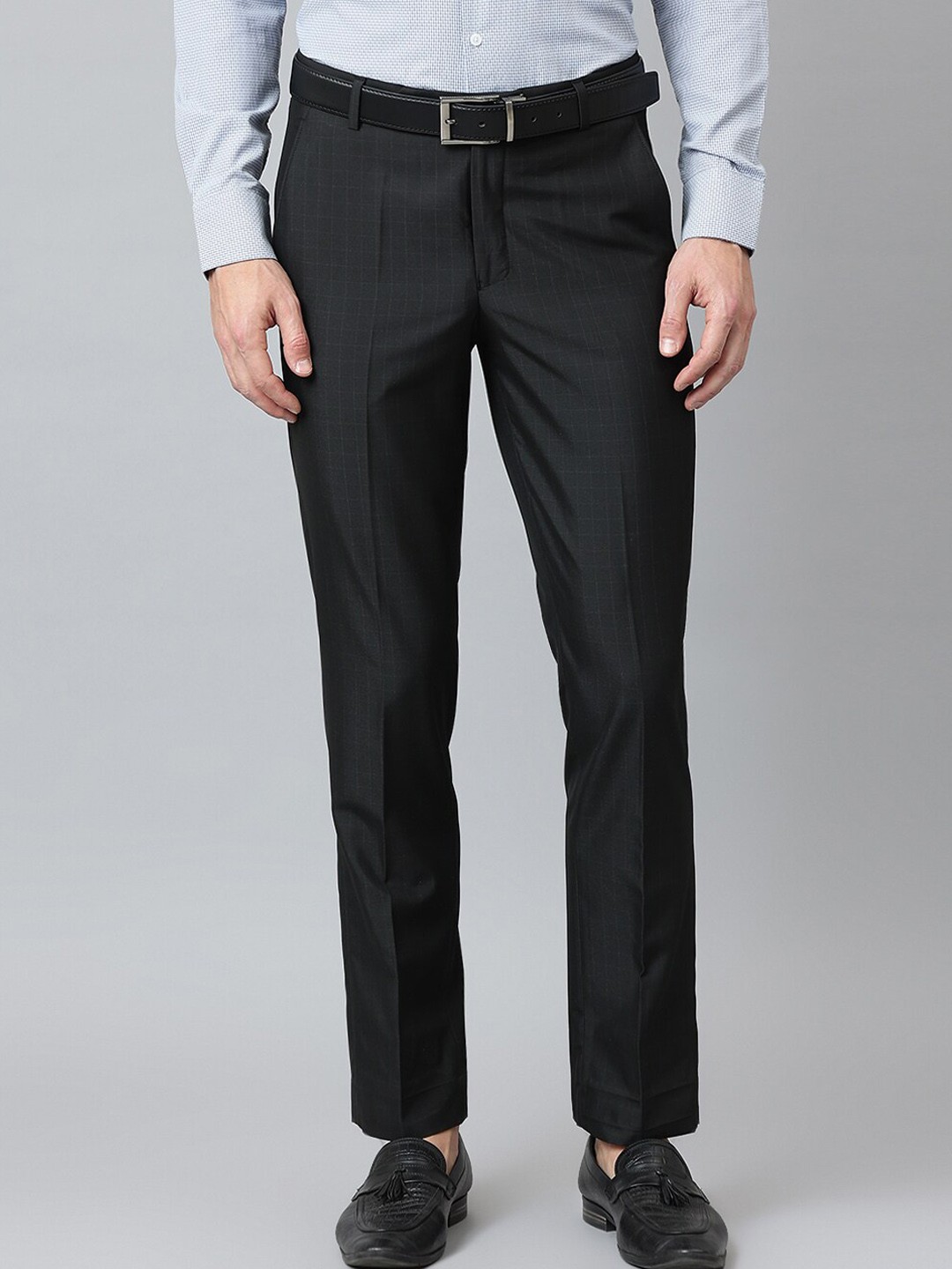 

Richlook Men Black Smart Formal Trousers
