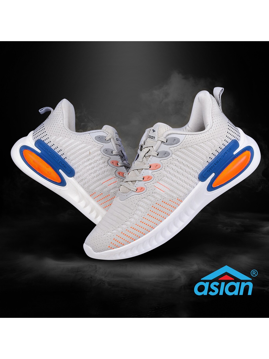 

ASIAN Men Grey Mesh Running Non-Marking Shoes