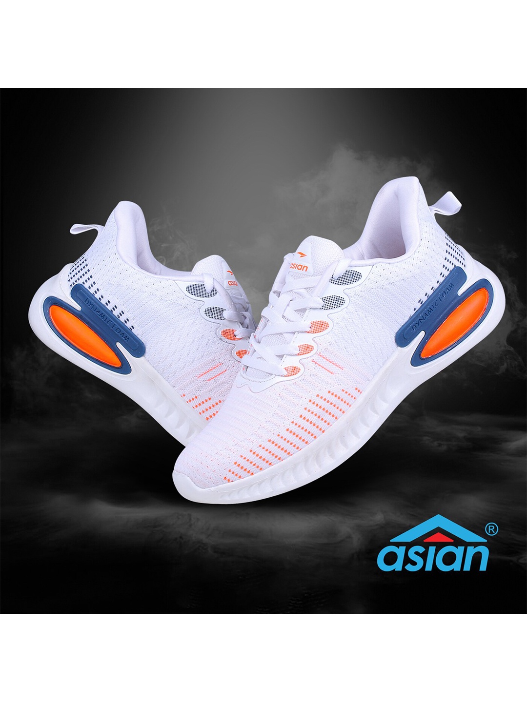 

ASIAN Men White Mesh Running Non-Marking Shoes