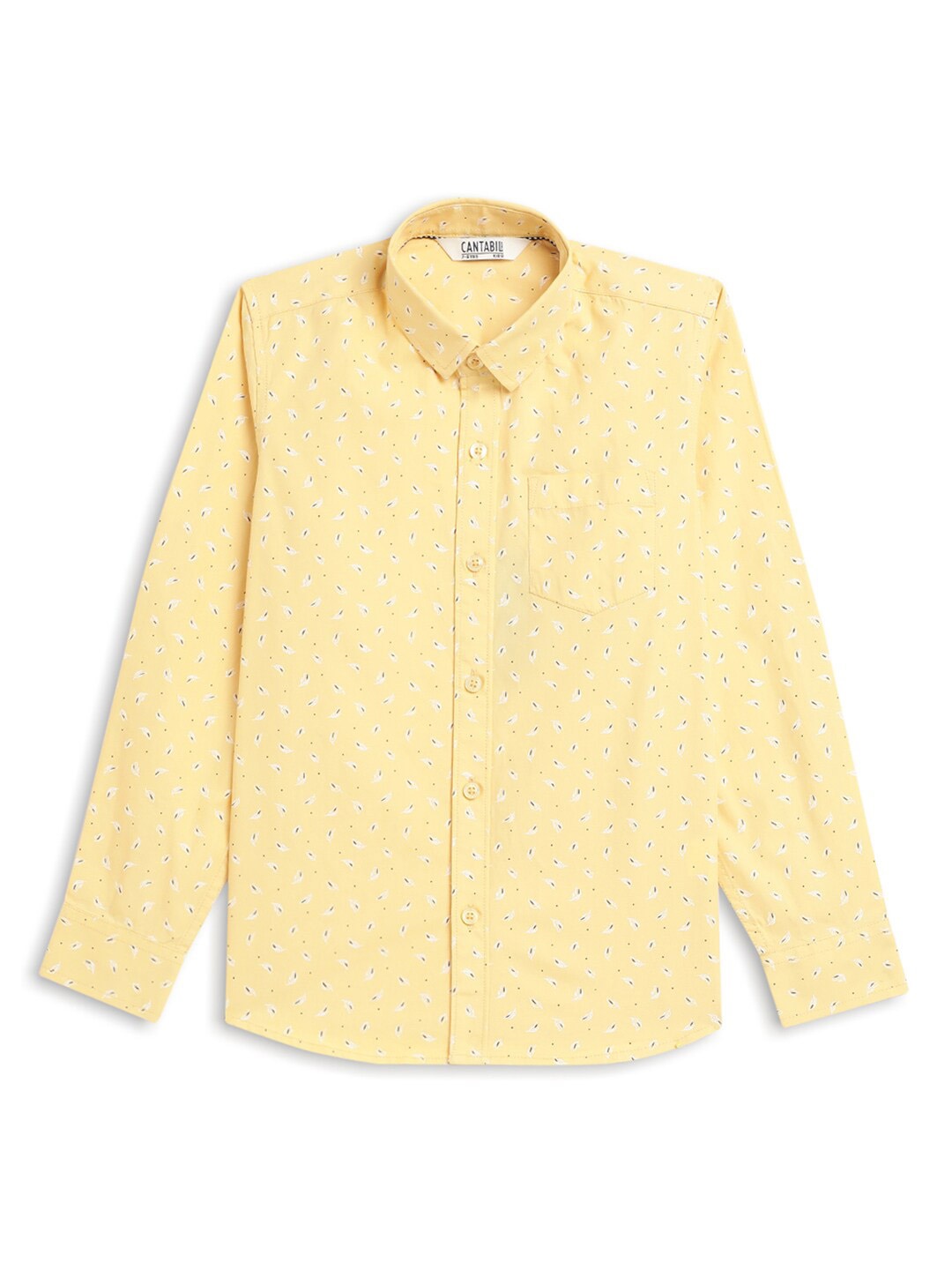 

Cantabil Boys Mustard Printed Casual Shirt