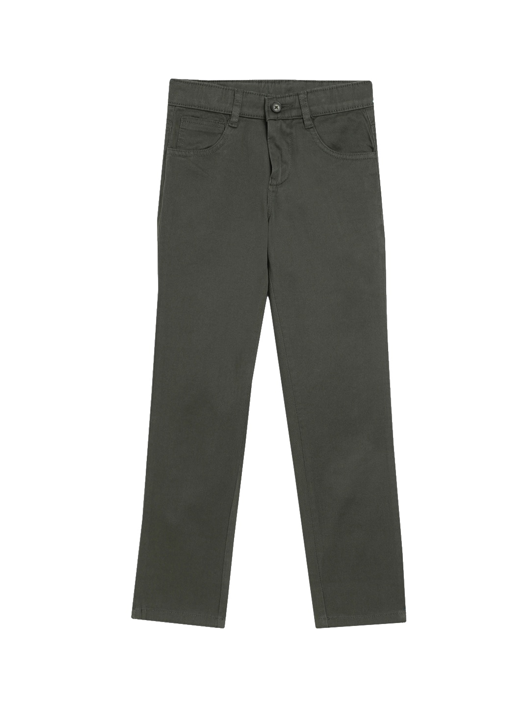 

Cantabil Boys Olive Green Chinos Trousers