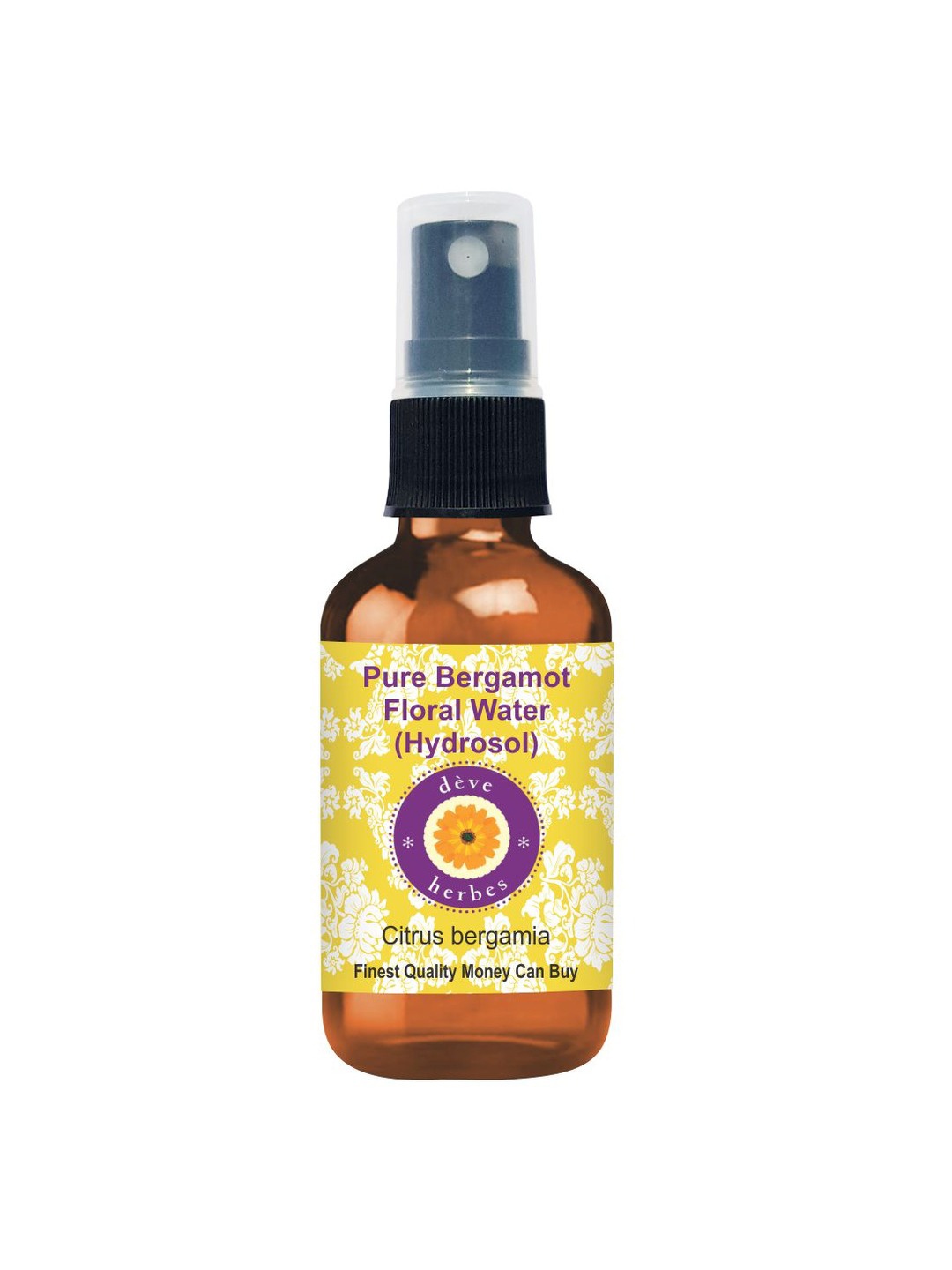

Deve Herbes Pure Bergamot Floral Water Toner - Natural Therapeutic Grade - 50ml, Yellow