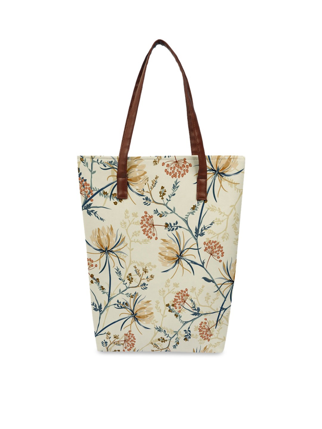 

Crazy Corner Beige Floral Printed Oversized Shopper Tote Bag