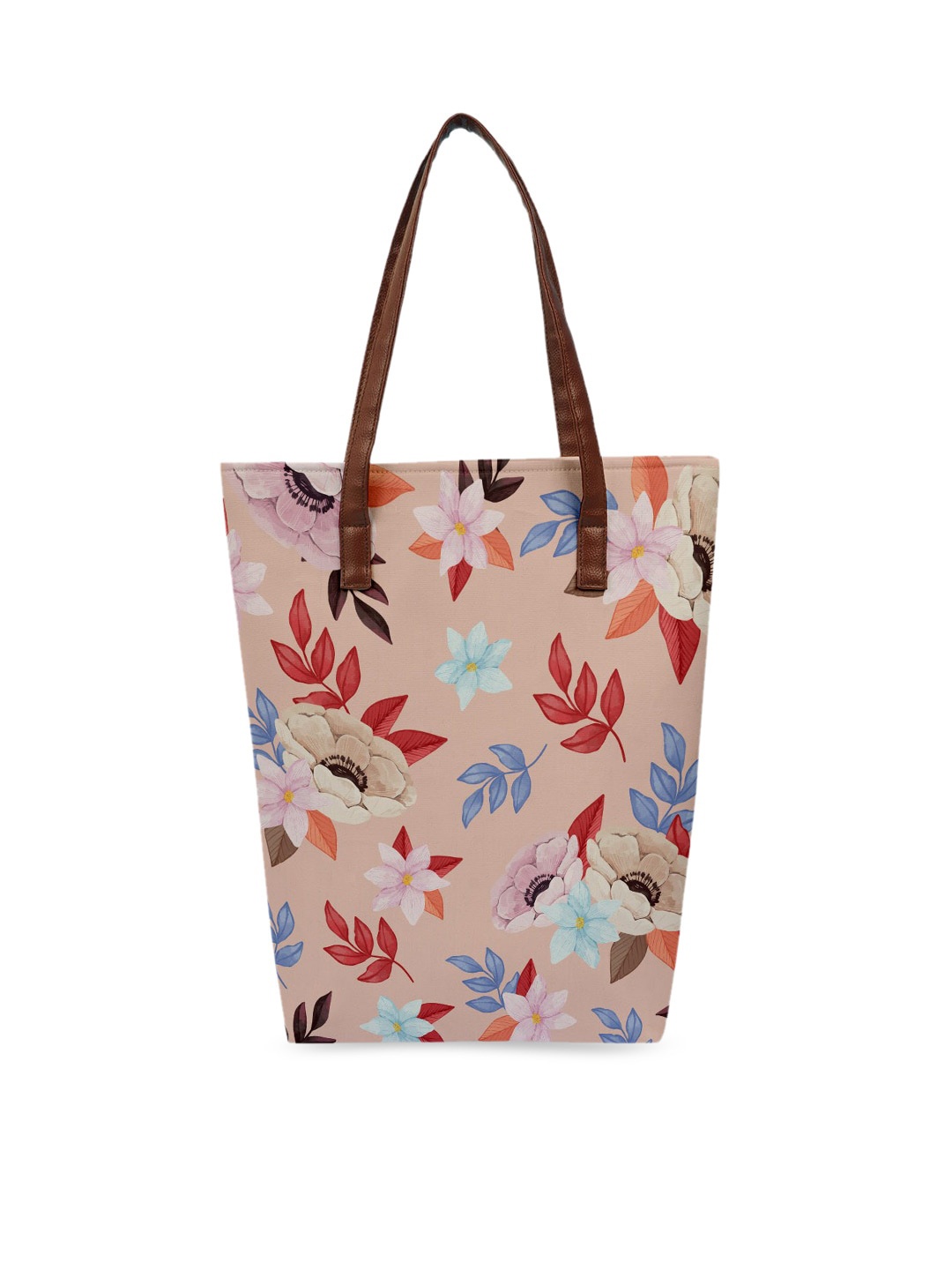 

Crazy Corner Peach-Coloured Floral Printed Oversized Shopper Tote Bag