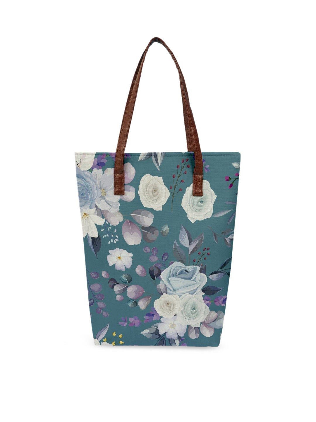 

Crazy Corner Blue Printed Oversized Shopper Tote Bag with Applique