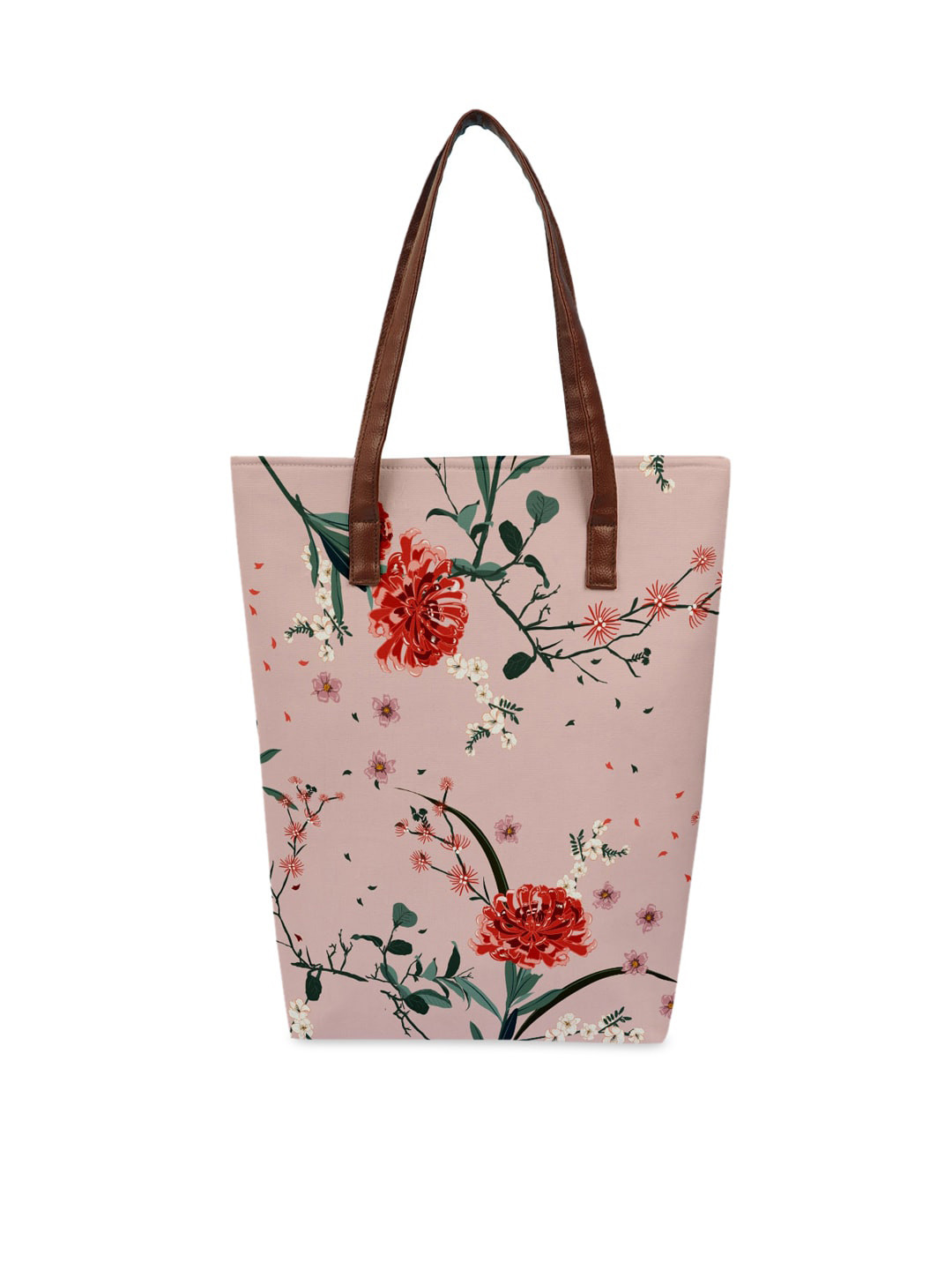 

Crazy Corner Pink Floral Shopper Tote Bag with Cut Work