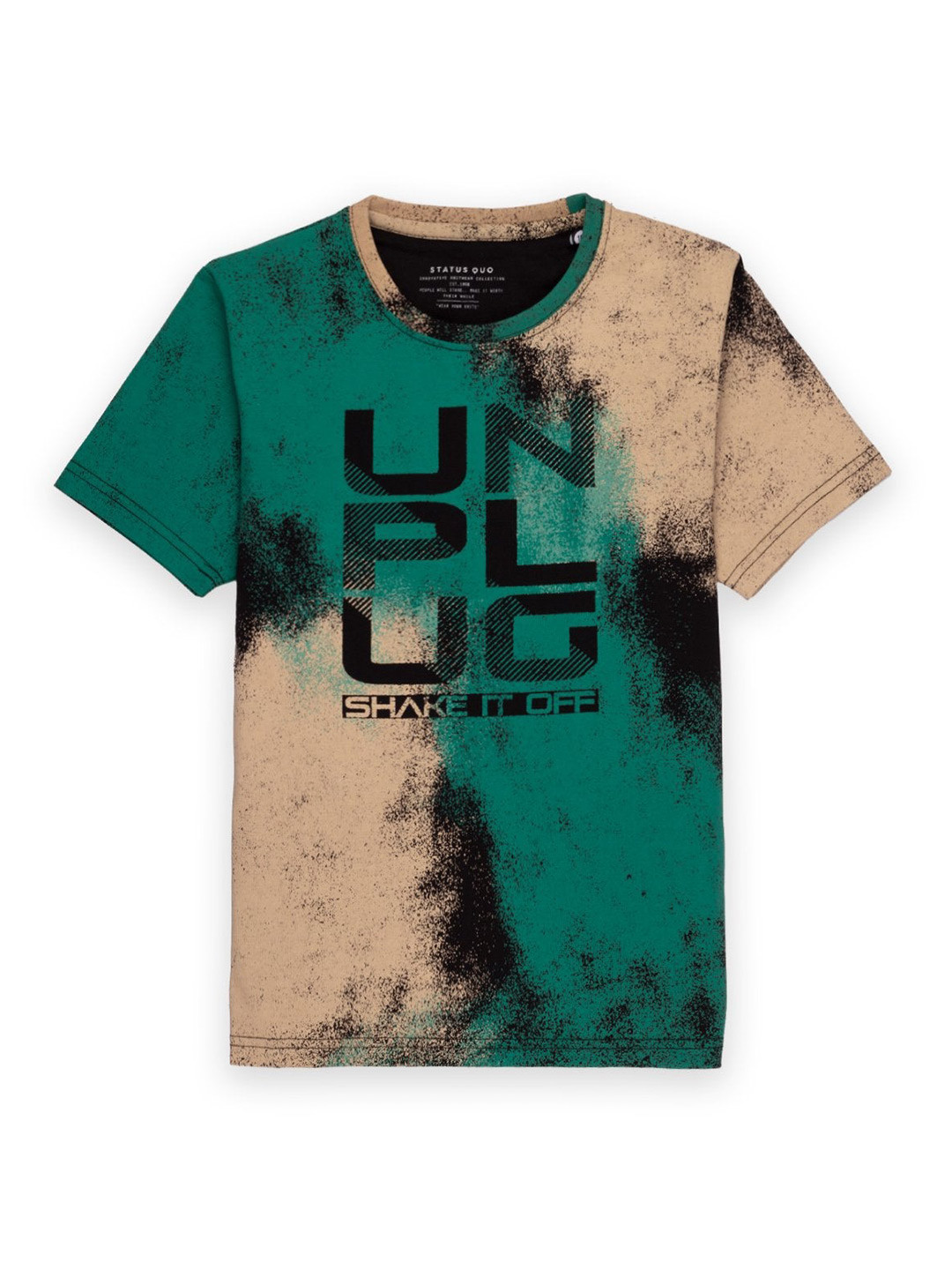 

Status Quo Boys Black & Green Printed T-shirt