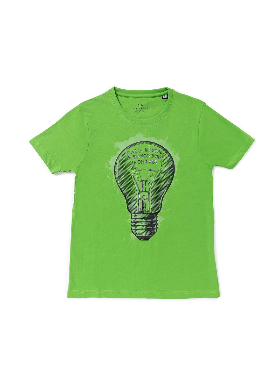 

Status Quo Boys Green Printed T-shirt