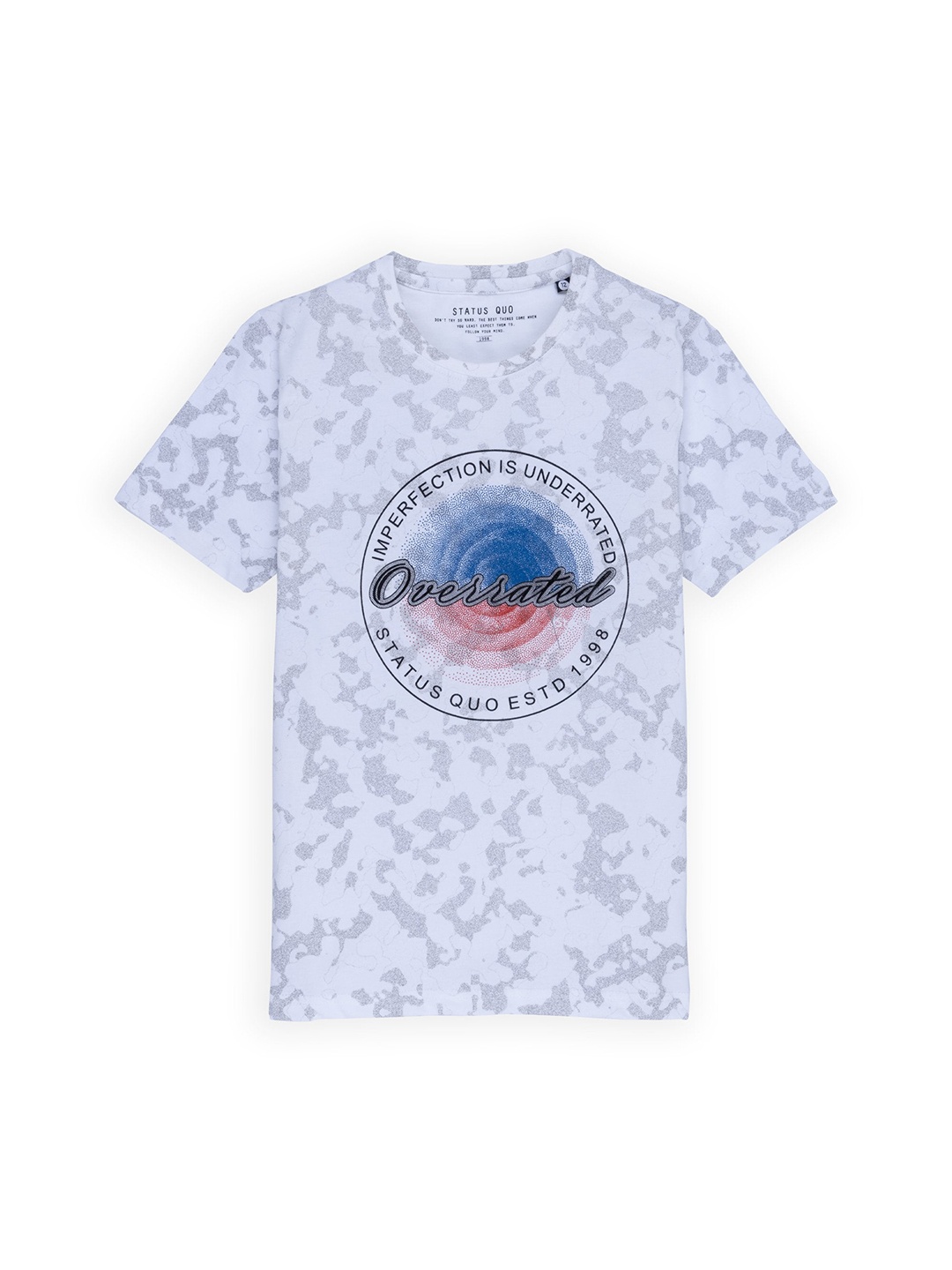 

Status Quo Boys White Camouflage Printed T-shirt