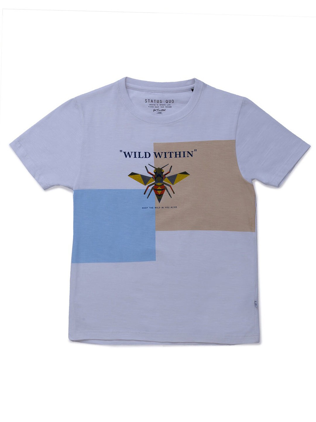 

Status Quo Boys White Typography Printed T-shirt