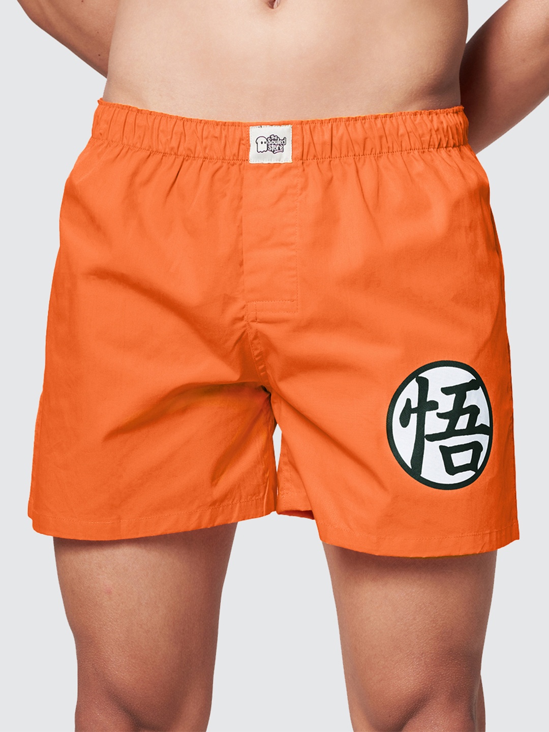 

The Souled Store Men Orange & Black Solid Cotton Boxers 187508