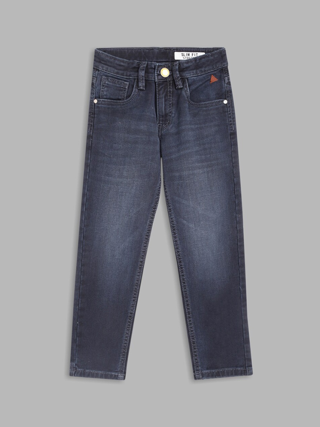 

Blue Giraffe Boys Blue Heavy Fade Stretchable Jeans
