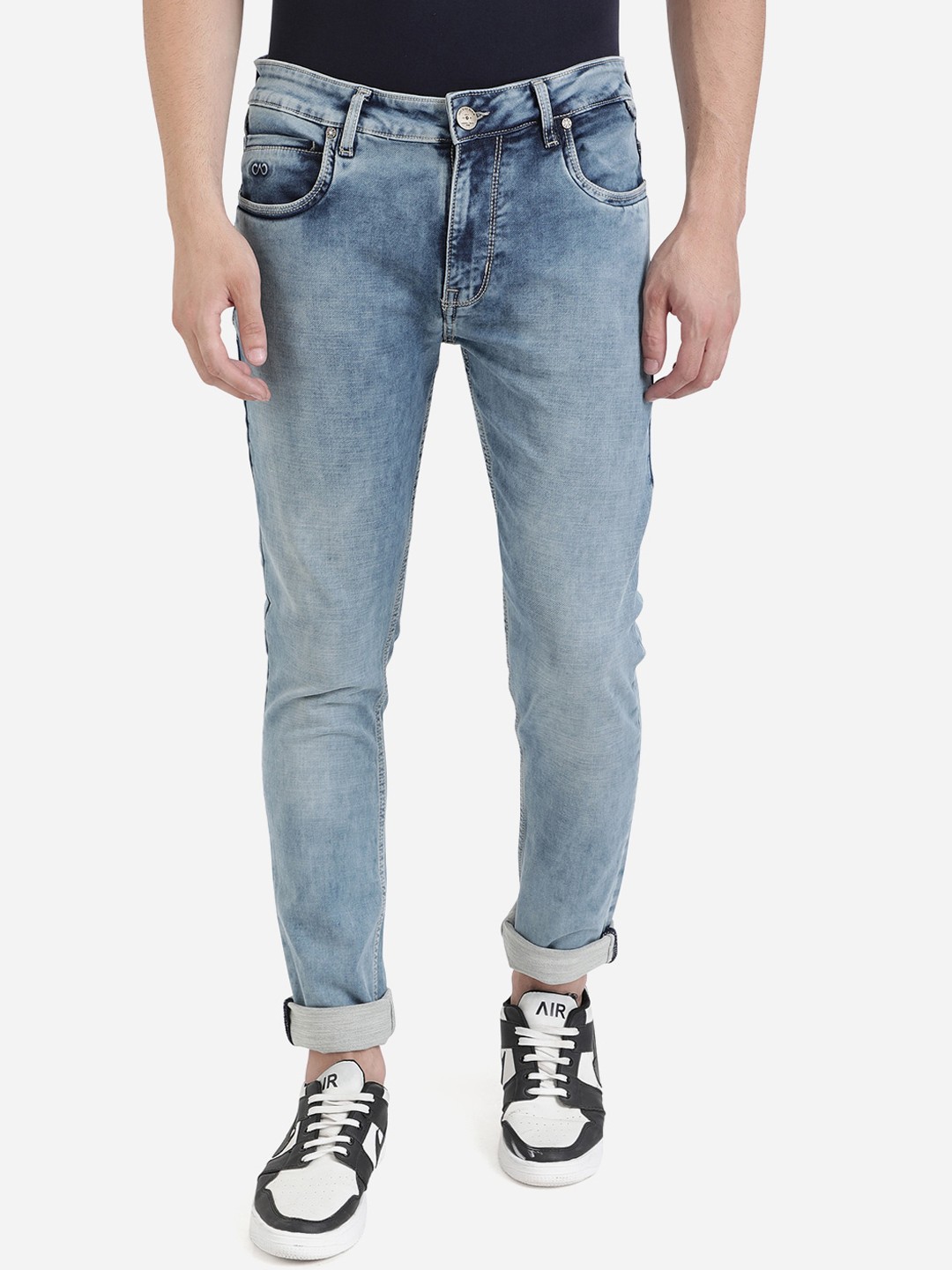 

JADE BLUE Men Blue Slim Fit Heavy Fade Stretchable Jeans