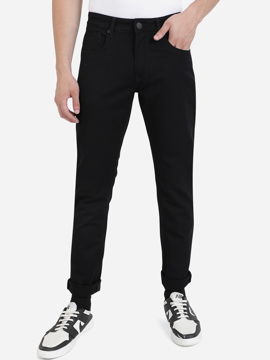 

JADE BLUE Men Black Slim Fit Stretchable Jeans
