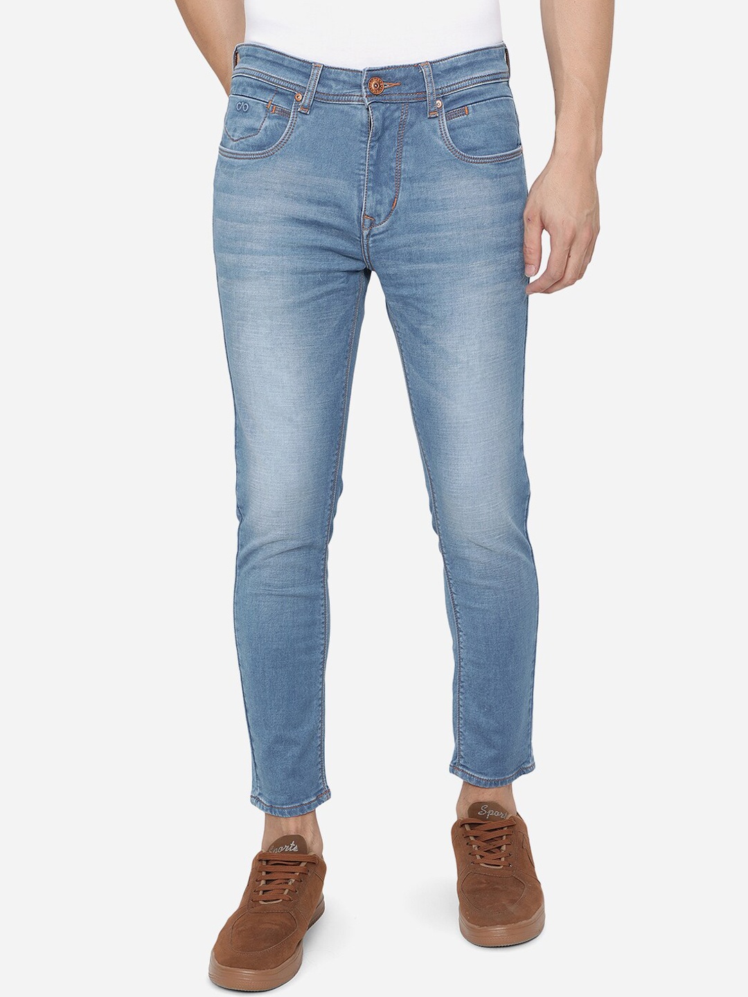 

JADE BLUE Men Blue Slim Fit Heavy Fade Stretchable Washed Jeans