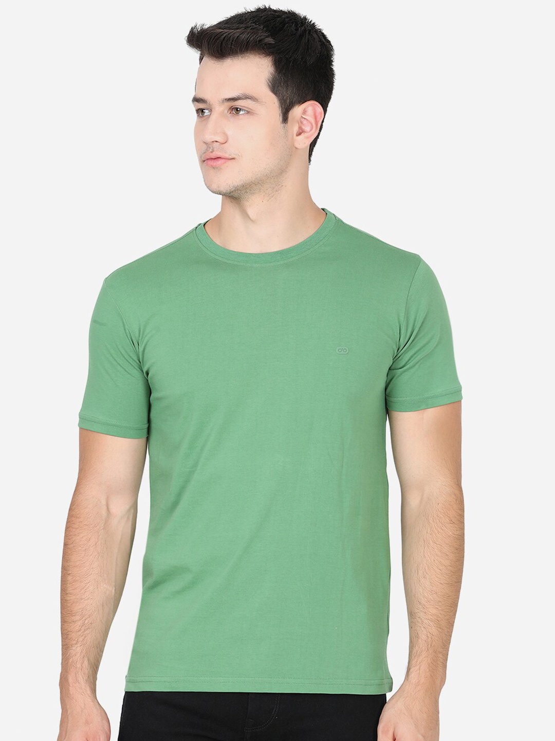 

JADE BLUE Men Green Slim Fit T-shirt