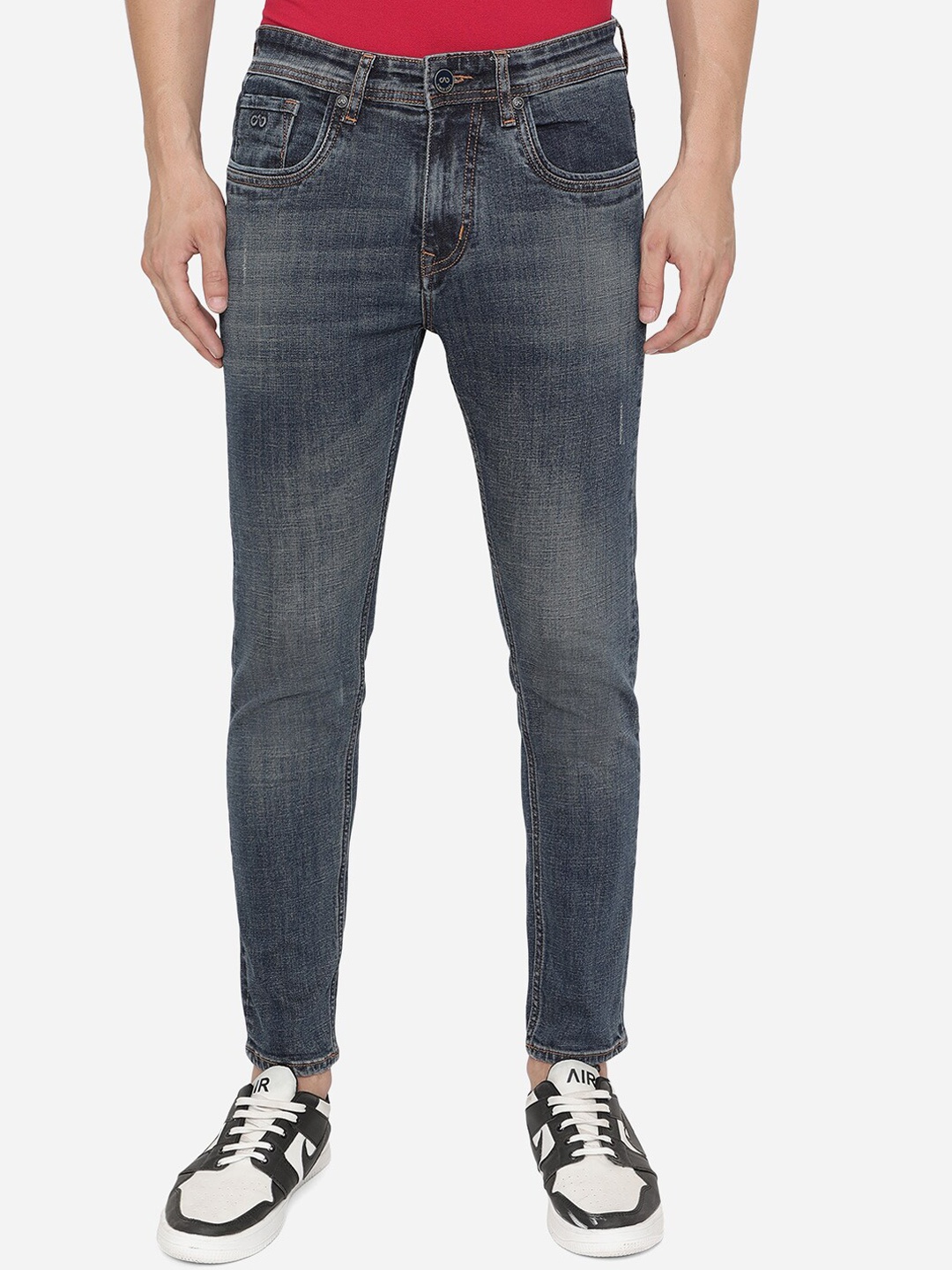 

JADE BLUE Men Blue Slim Fit Heavy Fade Stretchable Washed Jeans